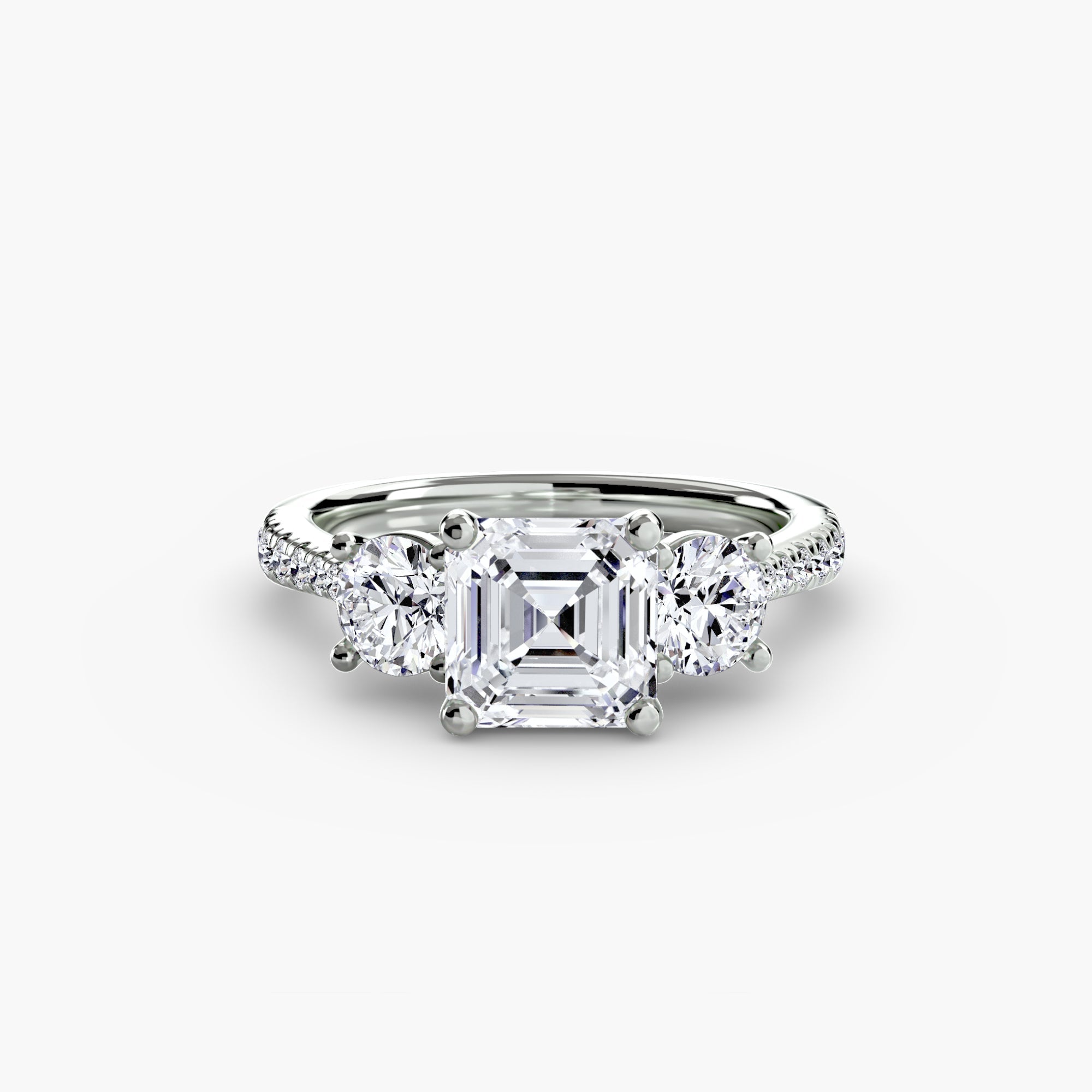 Three-Stone with Pavé Band ALZA
