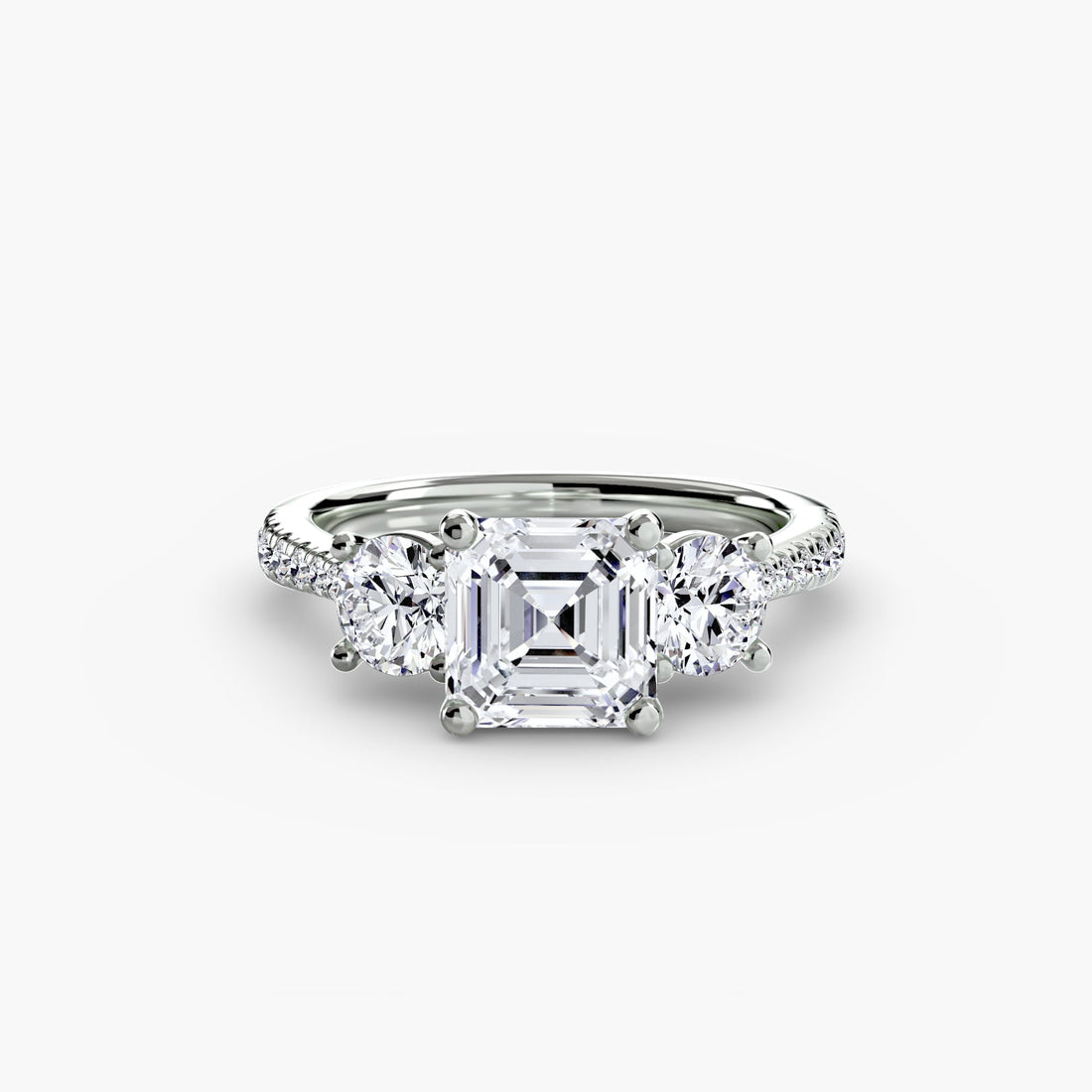 Three-Stone with Pavé Band ALZA