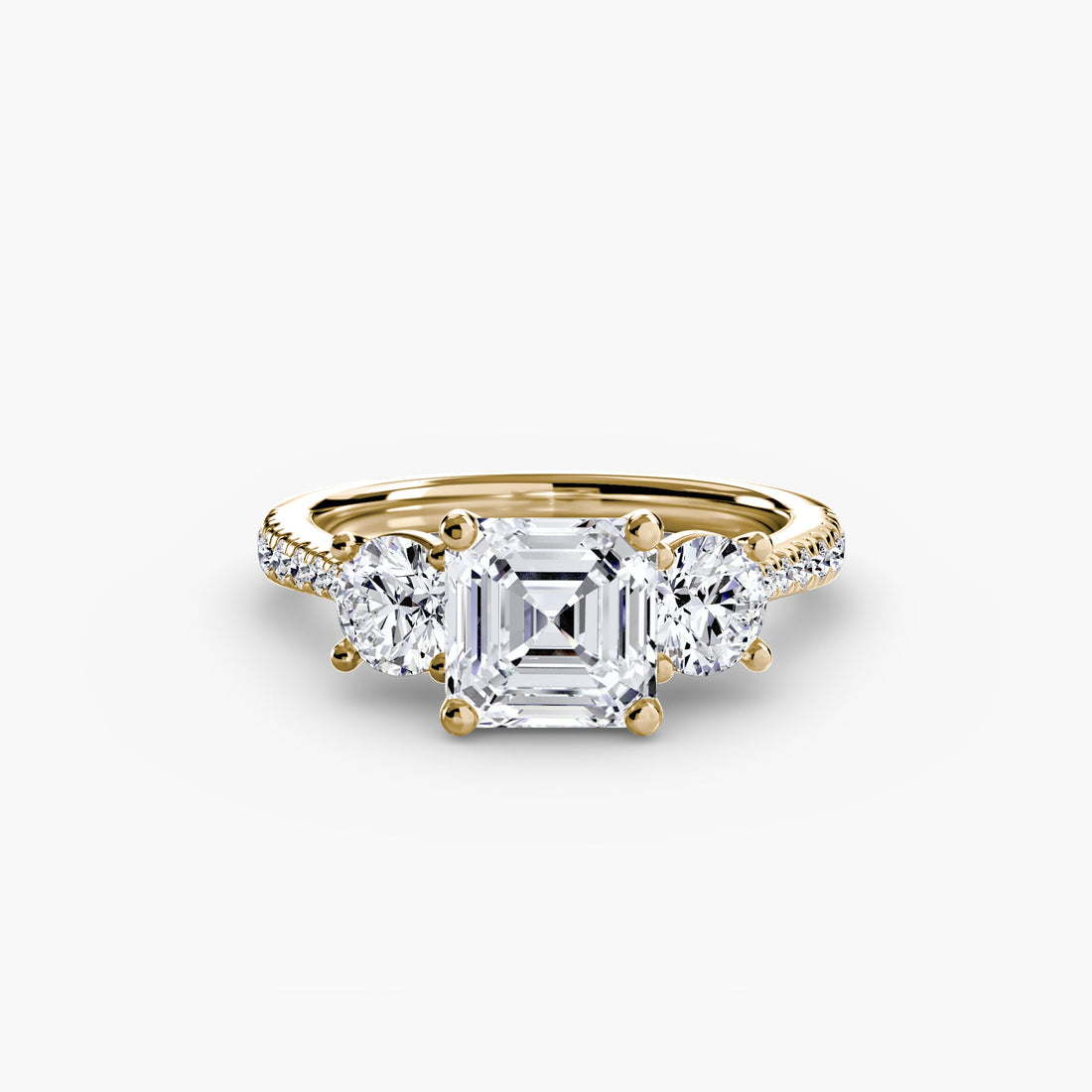 Three-Stone with Pavé Band ALZA