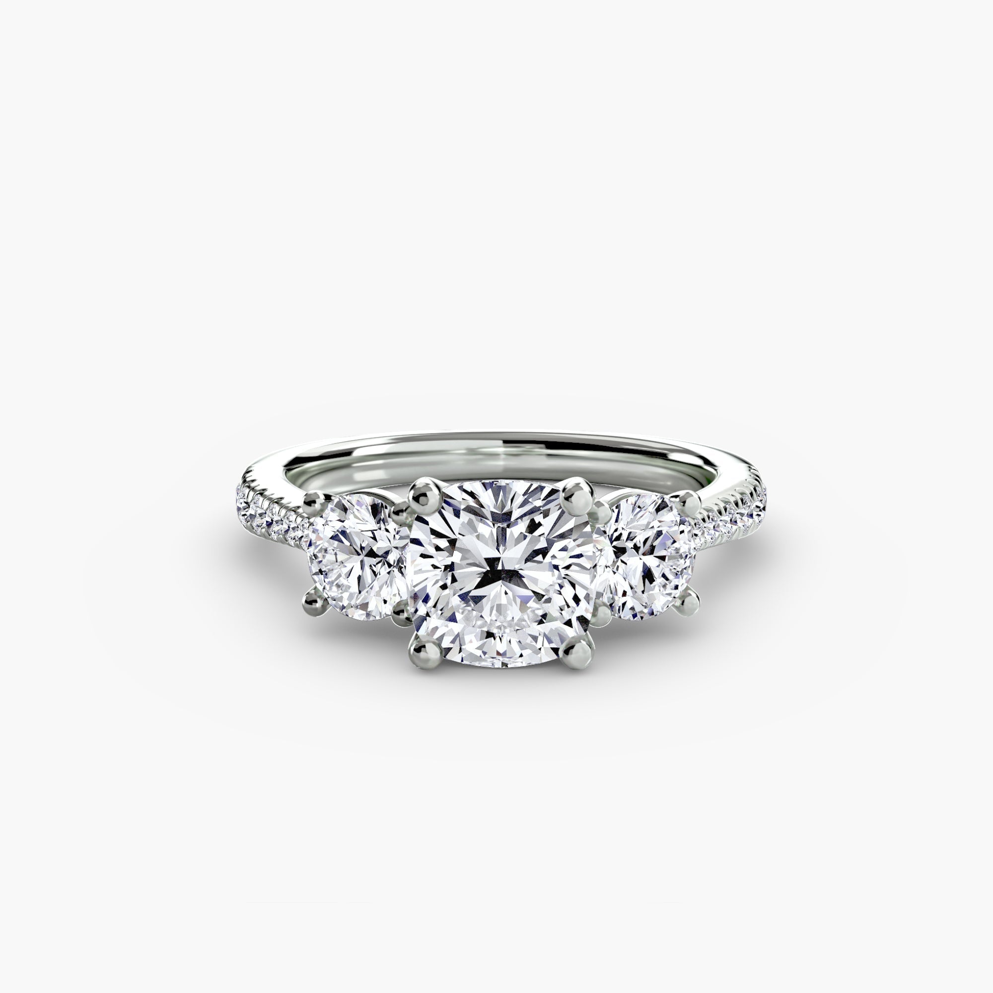 Three-Stone with Pavé Band ALZA