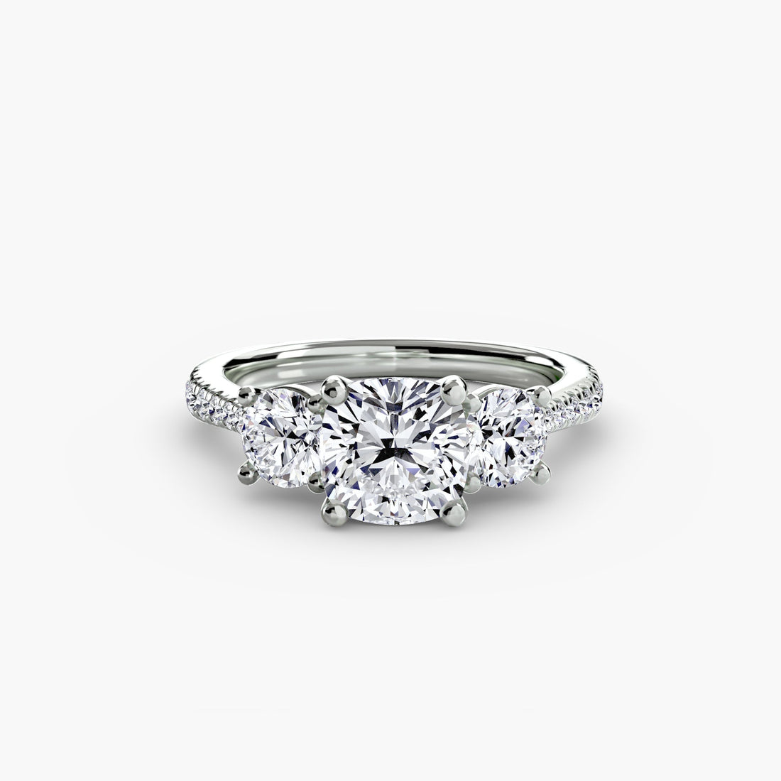 Three-Stone with Pavé Band ALZA