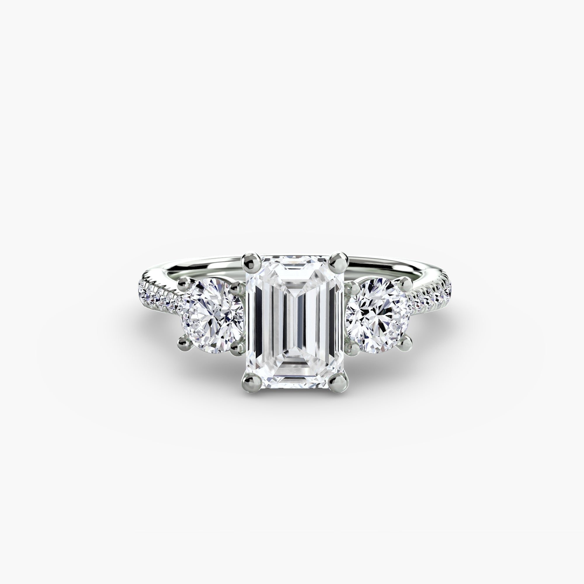 Three-Stone with Pavé Band ALZA