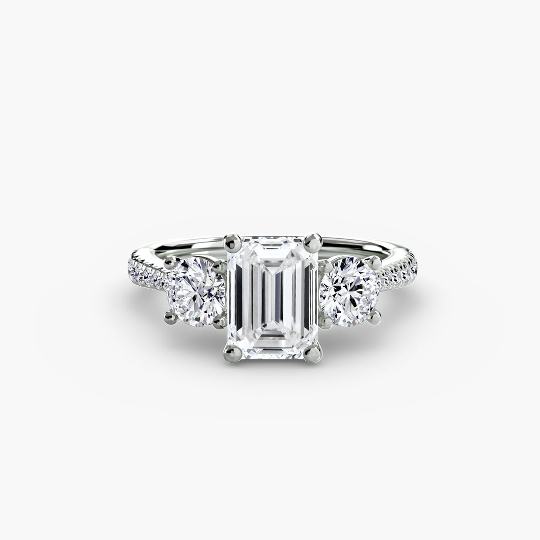 Three-Stone with Pavé Band ALZA