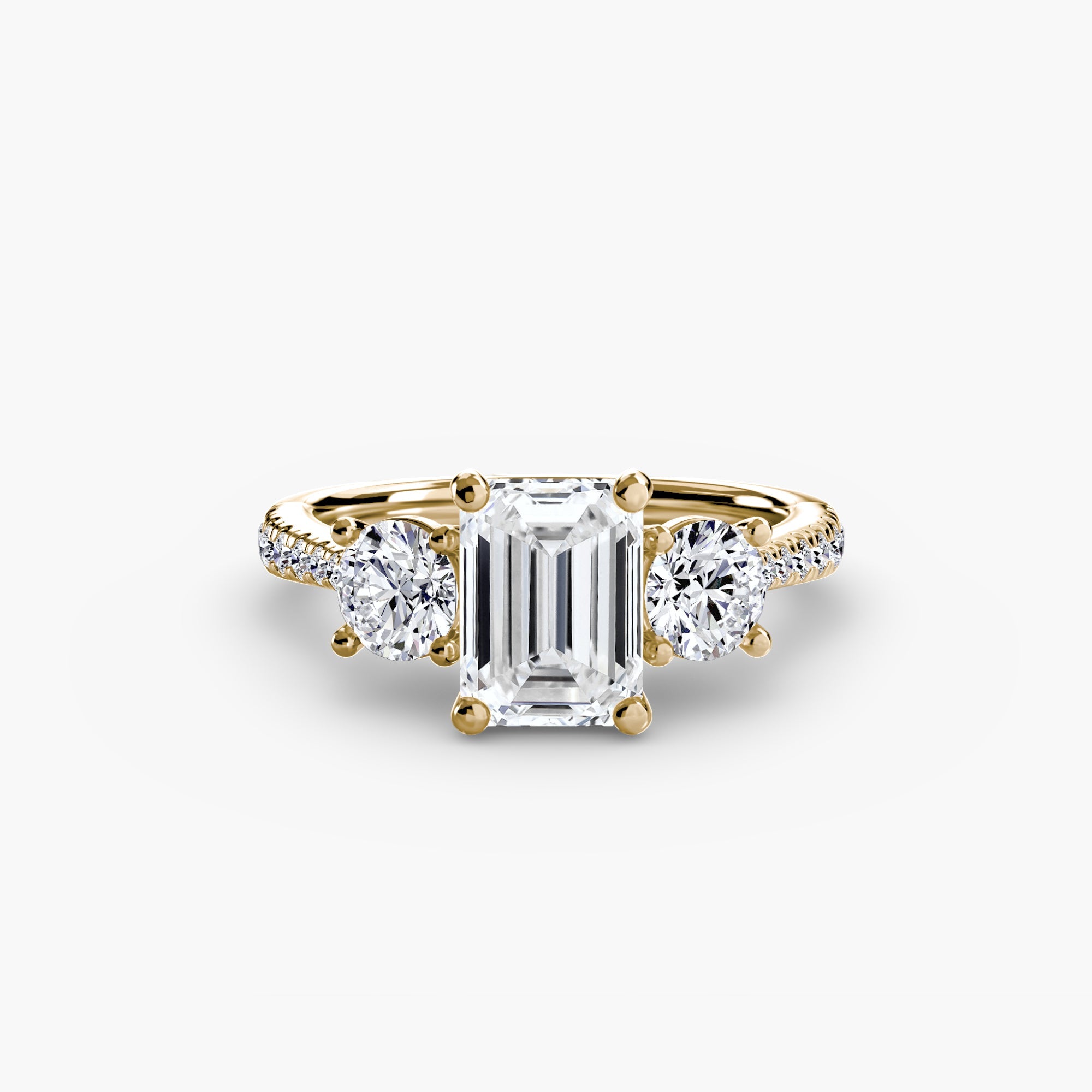 Three-Stone with Pavé Band ALZA