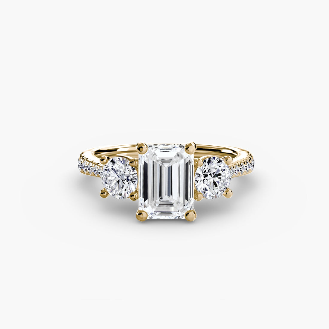 Three-Stone with Pavé Band ALZA