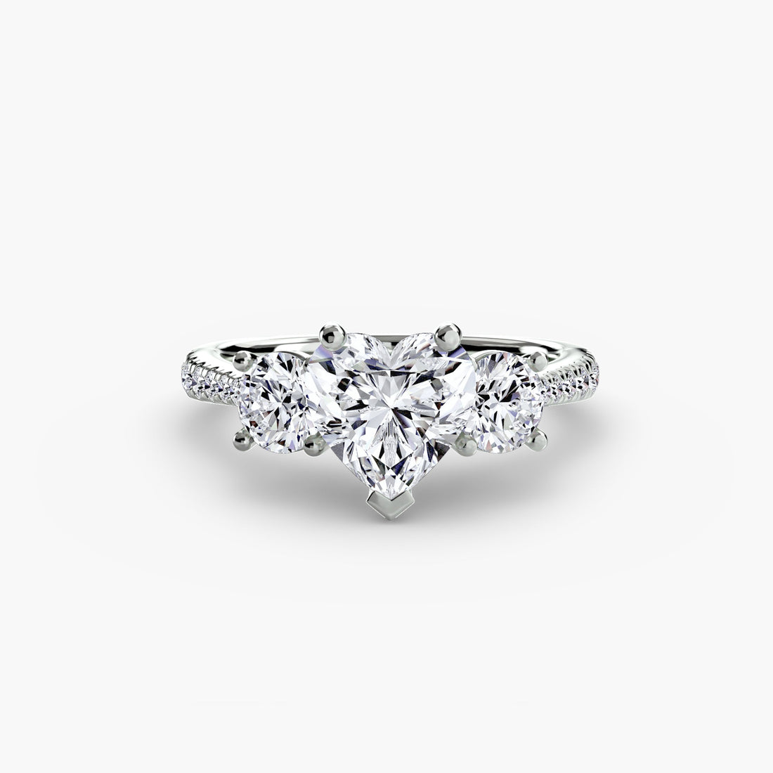 Three-Stone with Pavé Band ALZA