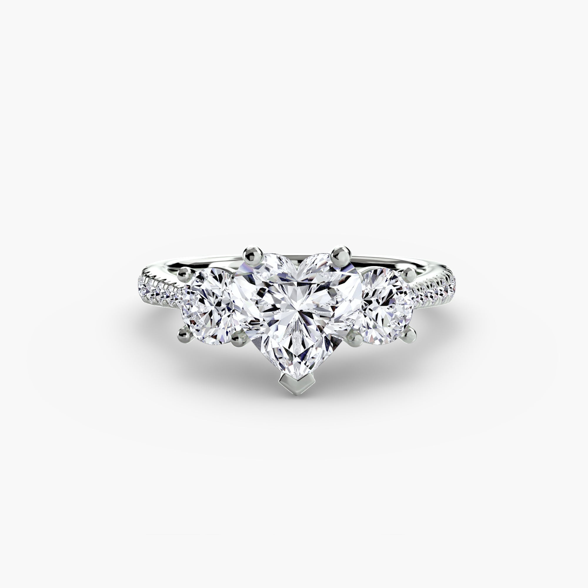 Three-Stone with Pavé Band ALZA