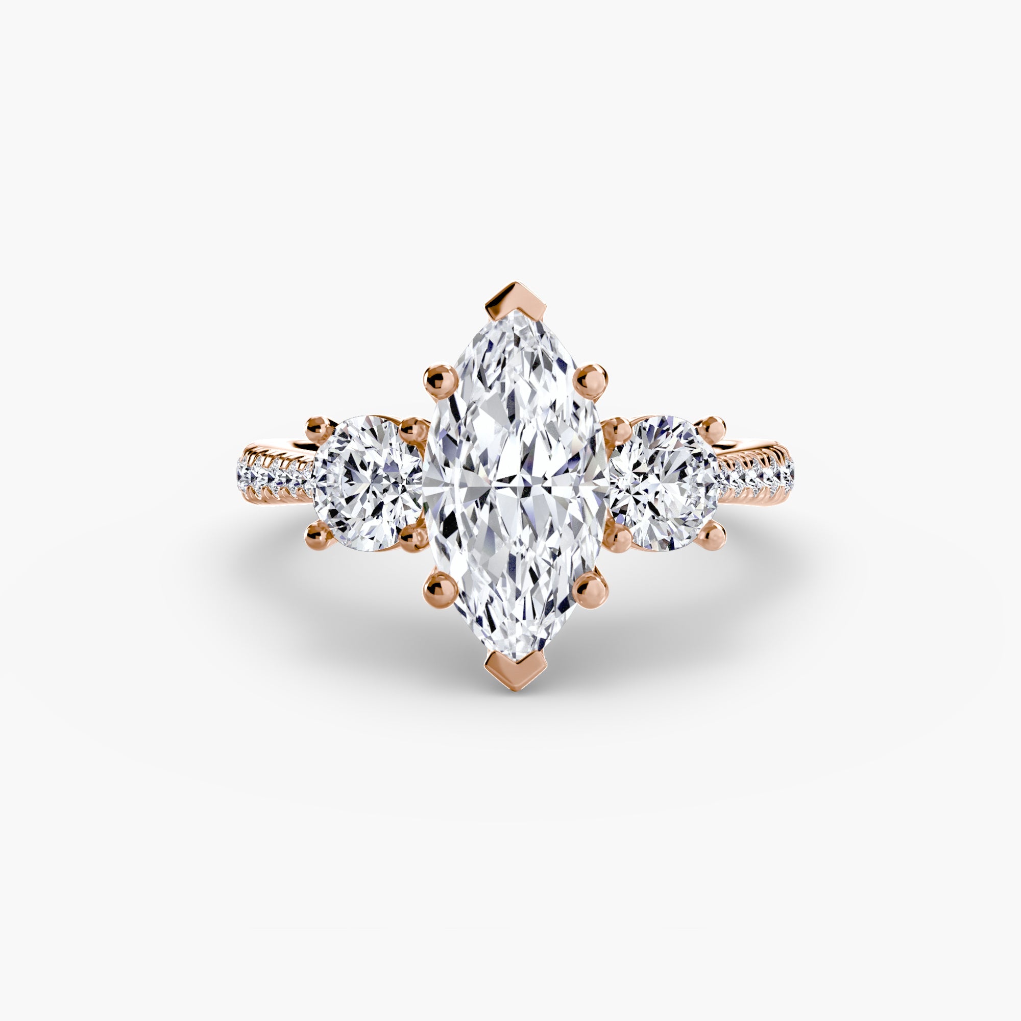 Three-Stone with Pavé Band ALZA