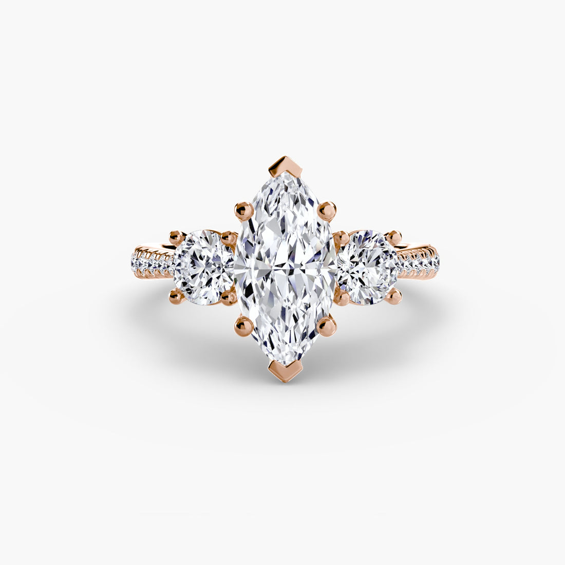 Three-Stone with Pavé Band ALZA