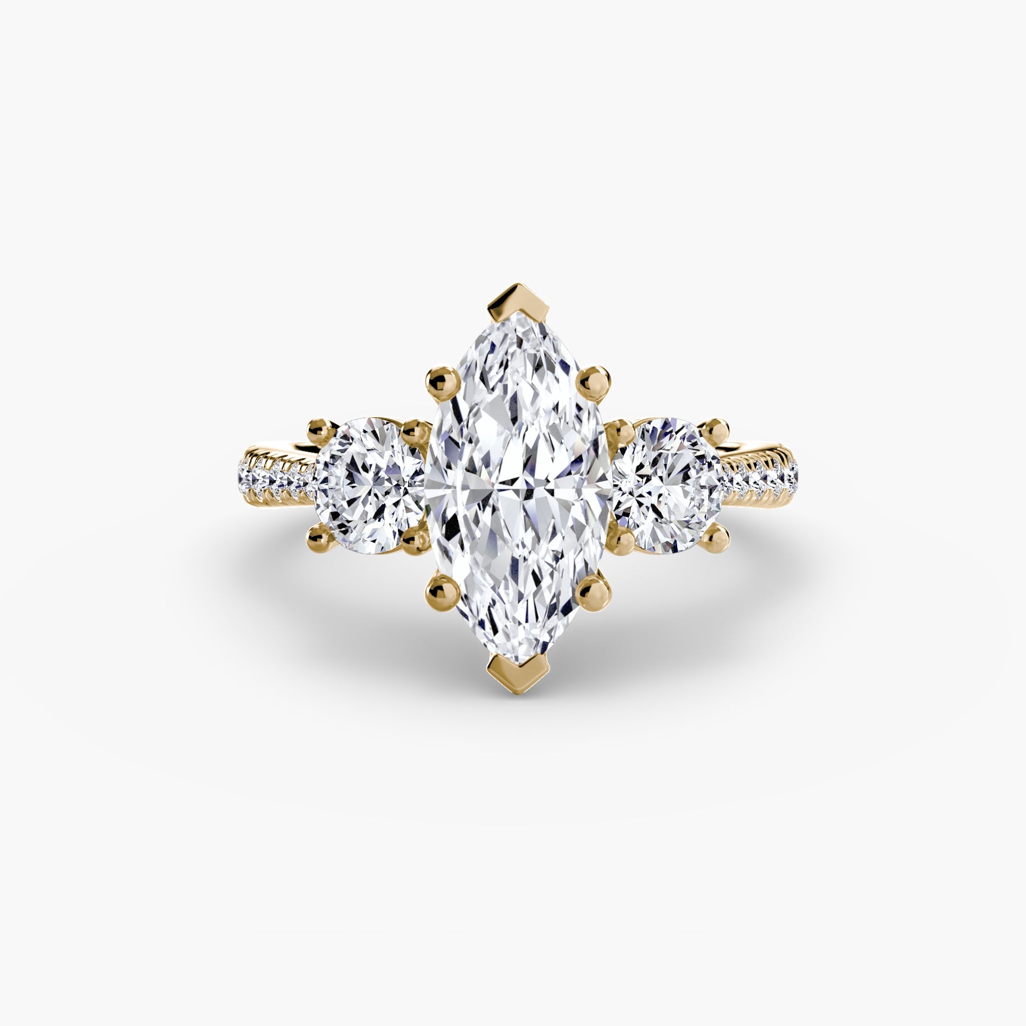 Three-Stone with Pavé Band ALZA