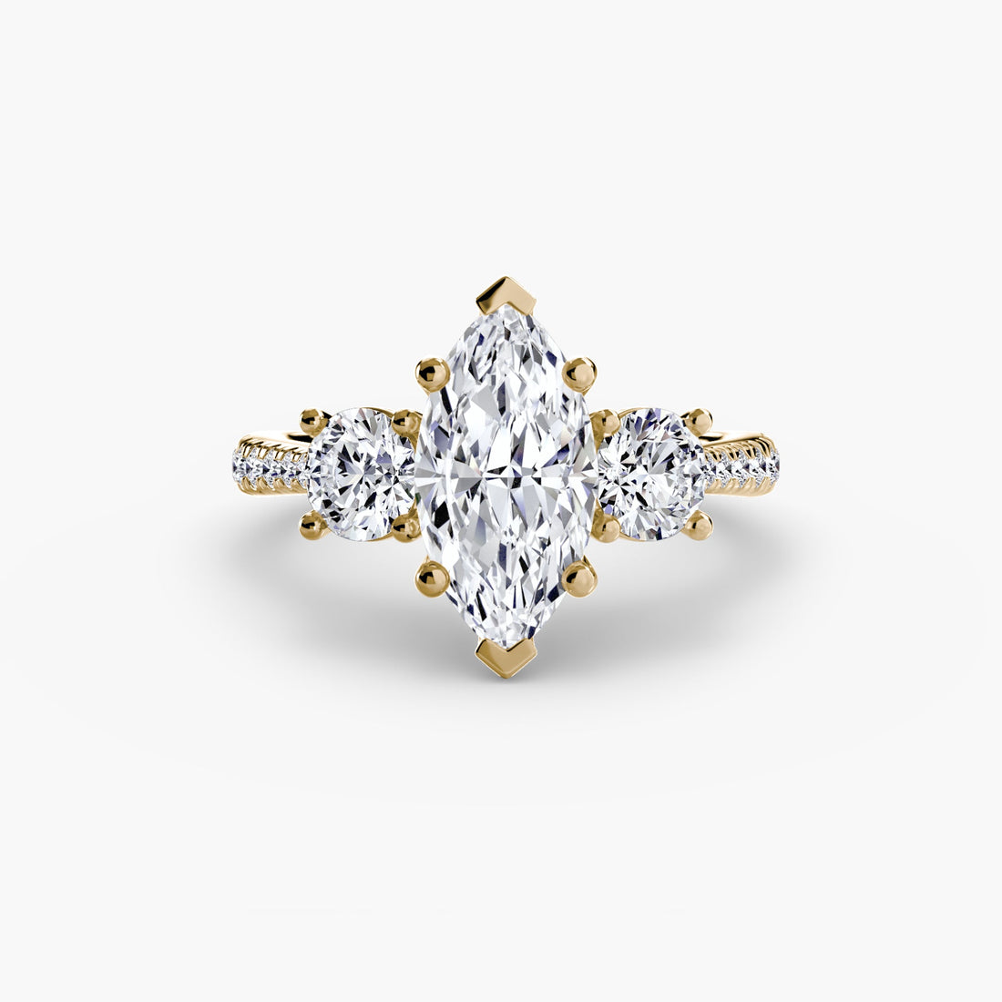 Three-Stone with Pavé Band ALZA