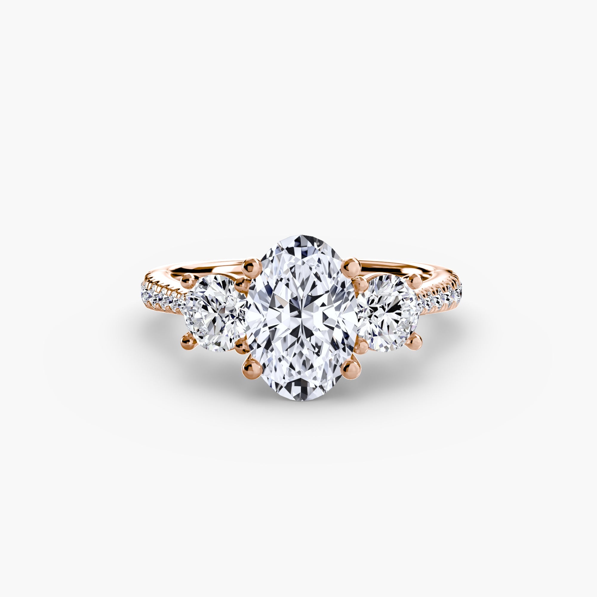 Three-Stone with Pavé Band ALZA