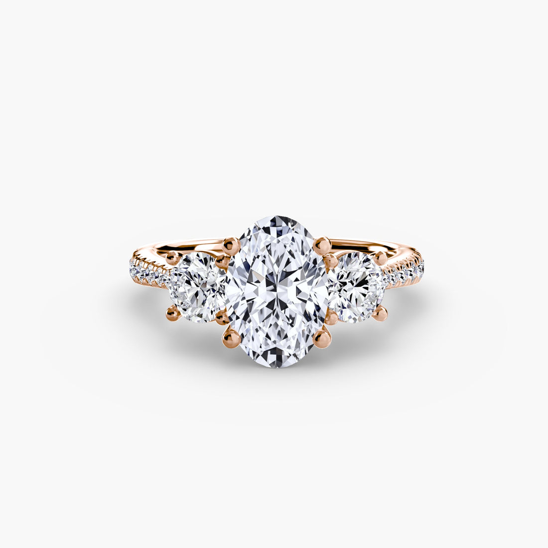 Three-Stone with Pavé Band ALZA