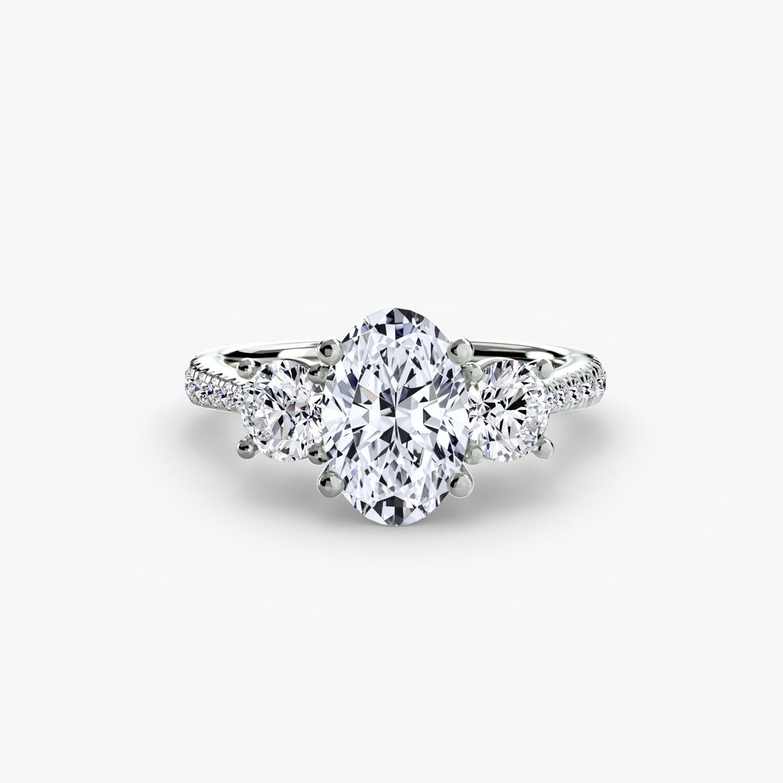 Three-Stone with Pavé Band ALZA