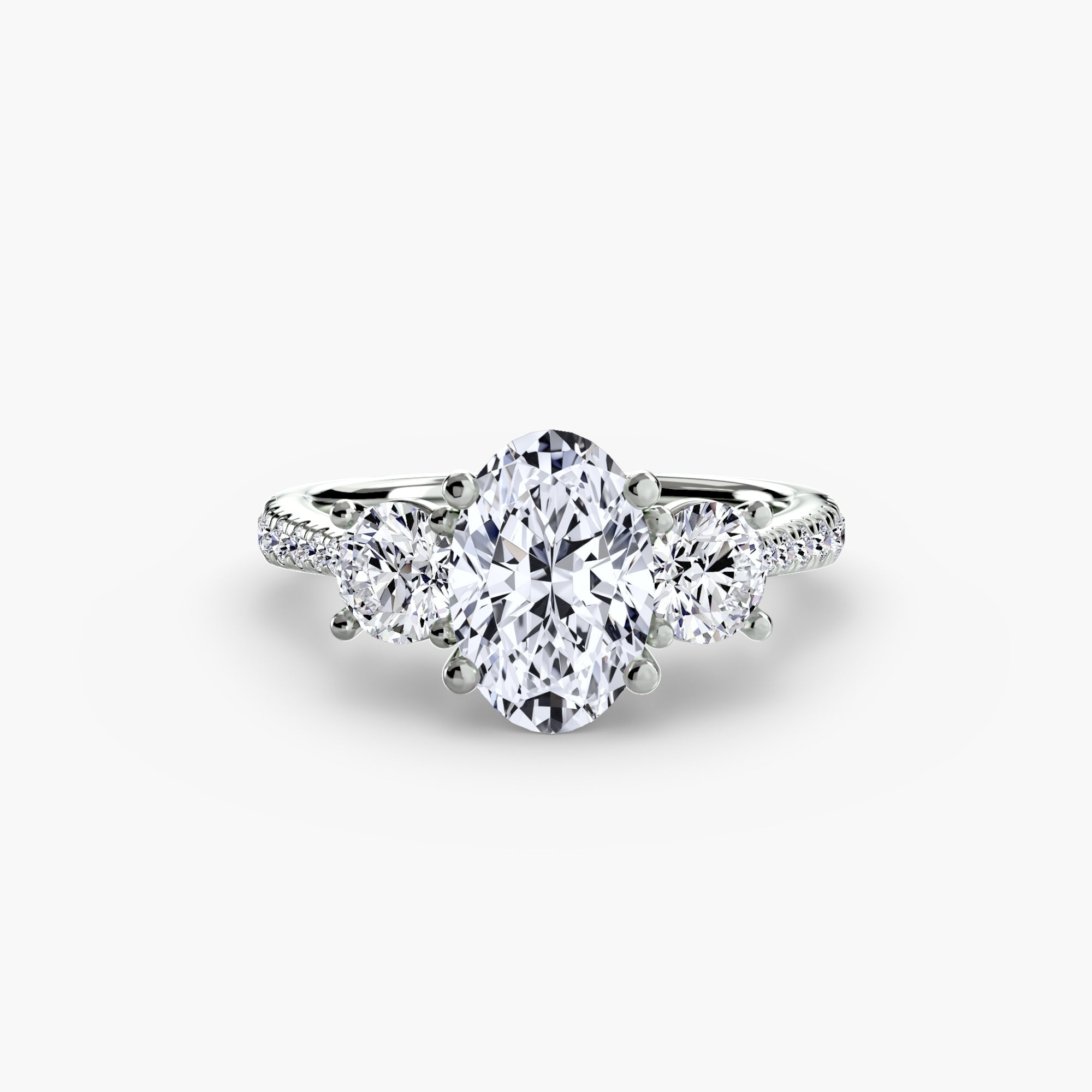 Three-Stone with Pavé Band ALZA