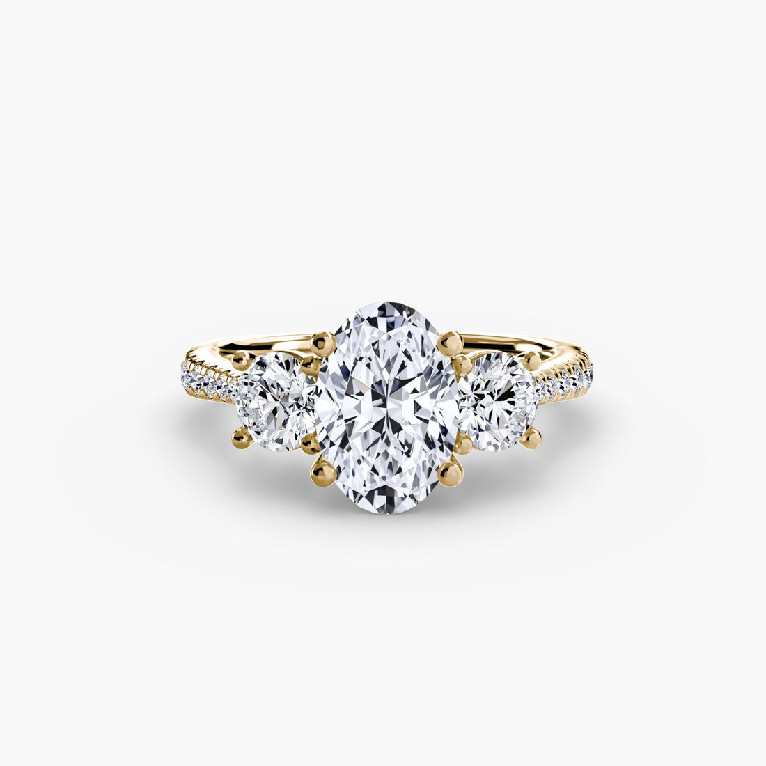 Three-Stone with Pavé Band ALZA