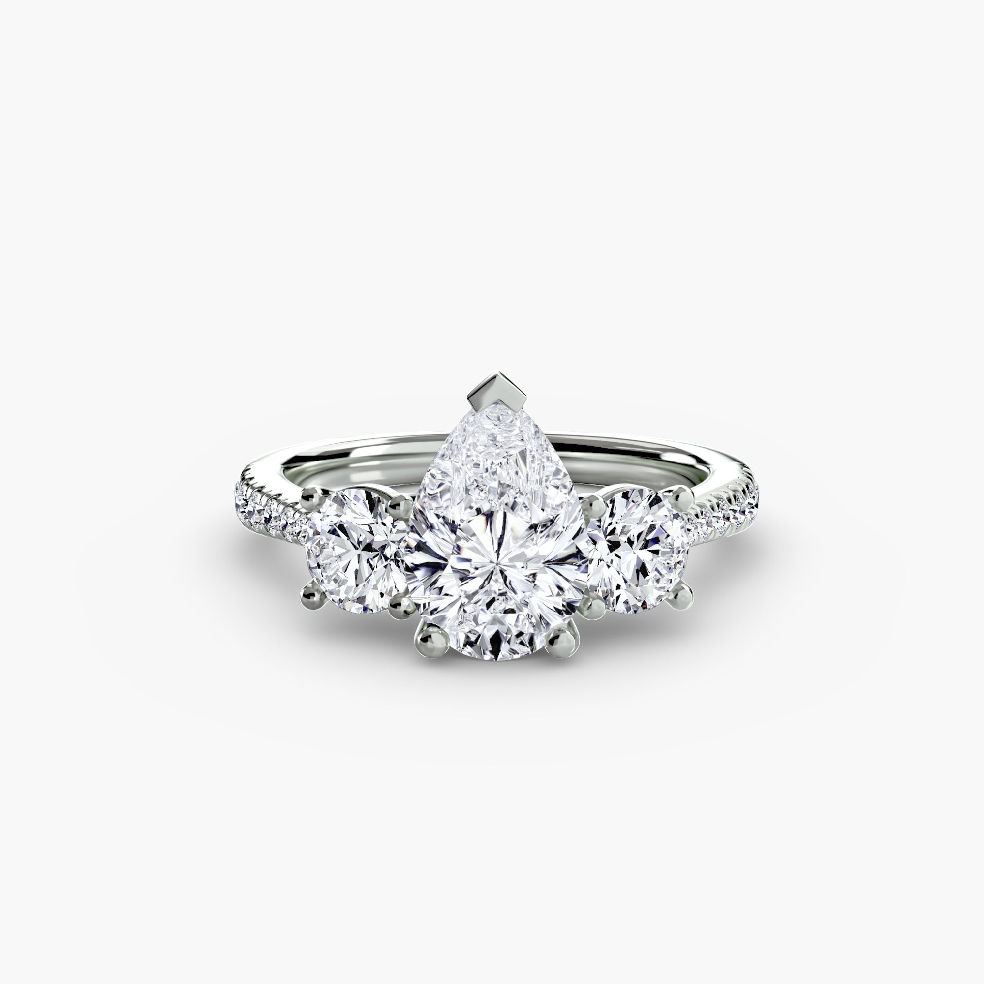 Three-Stone with Pavé Band ALZA