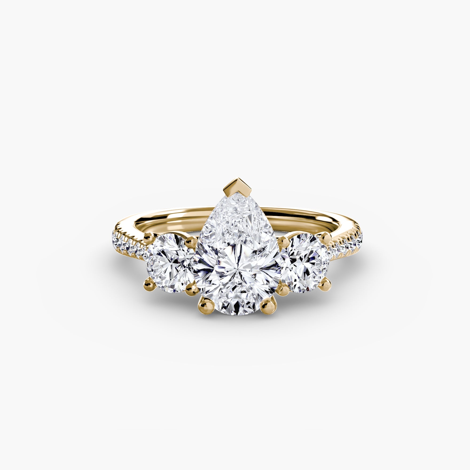 Three-Stone with Pavé Band ALZA
