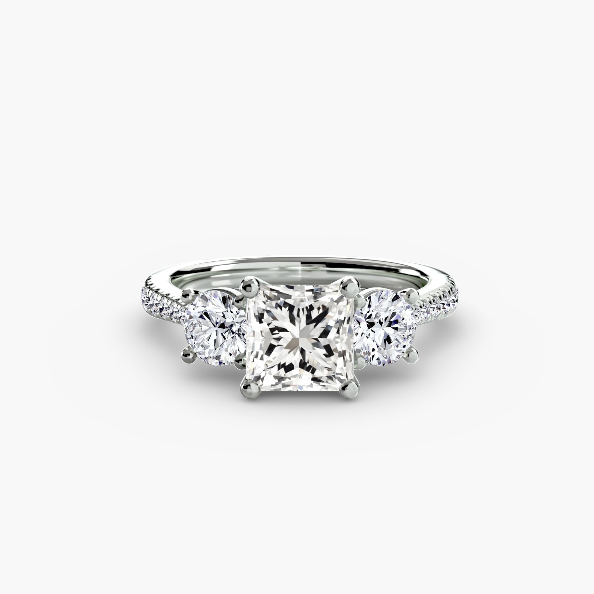 Three-Stone with Pavé Band ALZA