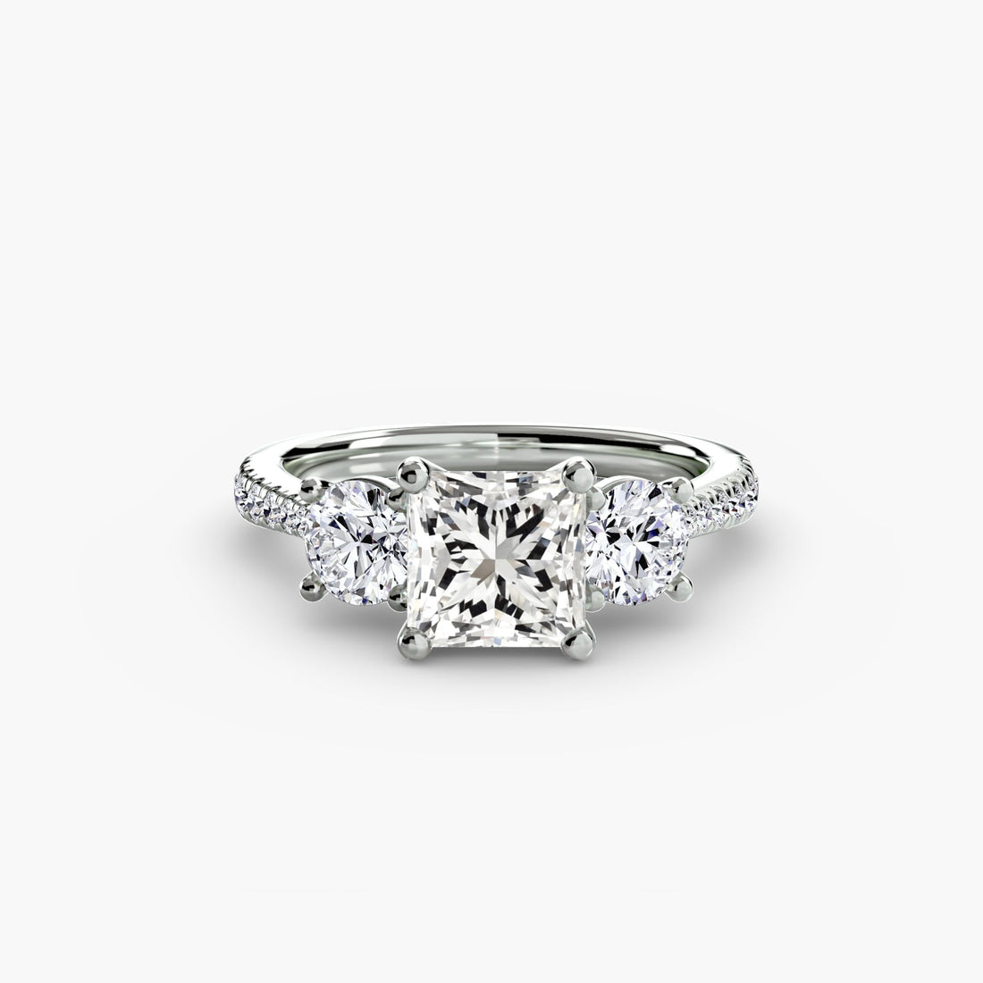 Three-Stone with Pavé Band ALZA