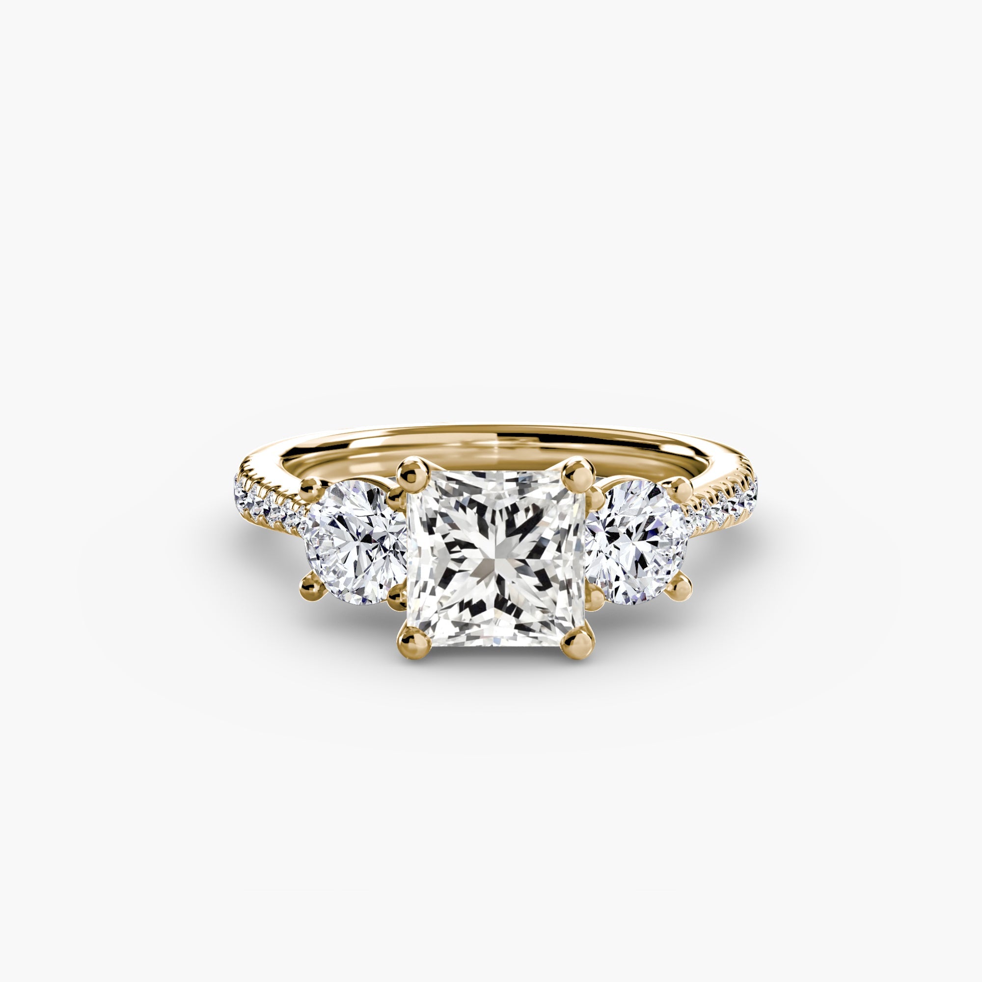 Three-Stone with Pavé Band ALZA