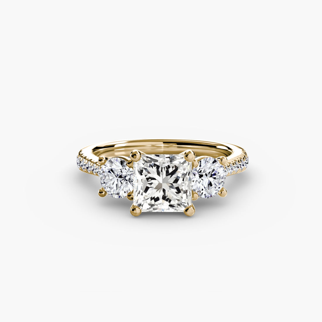 Three-Stone with Pavé Band ALZA