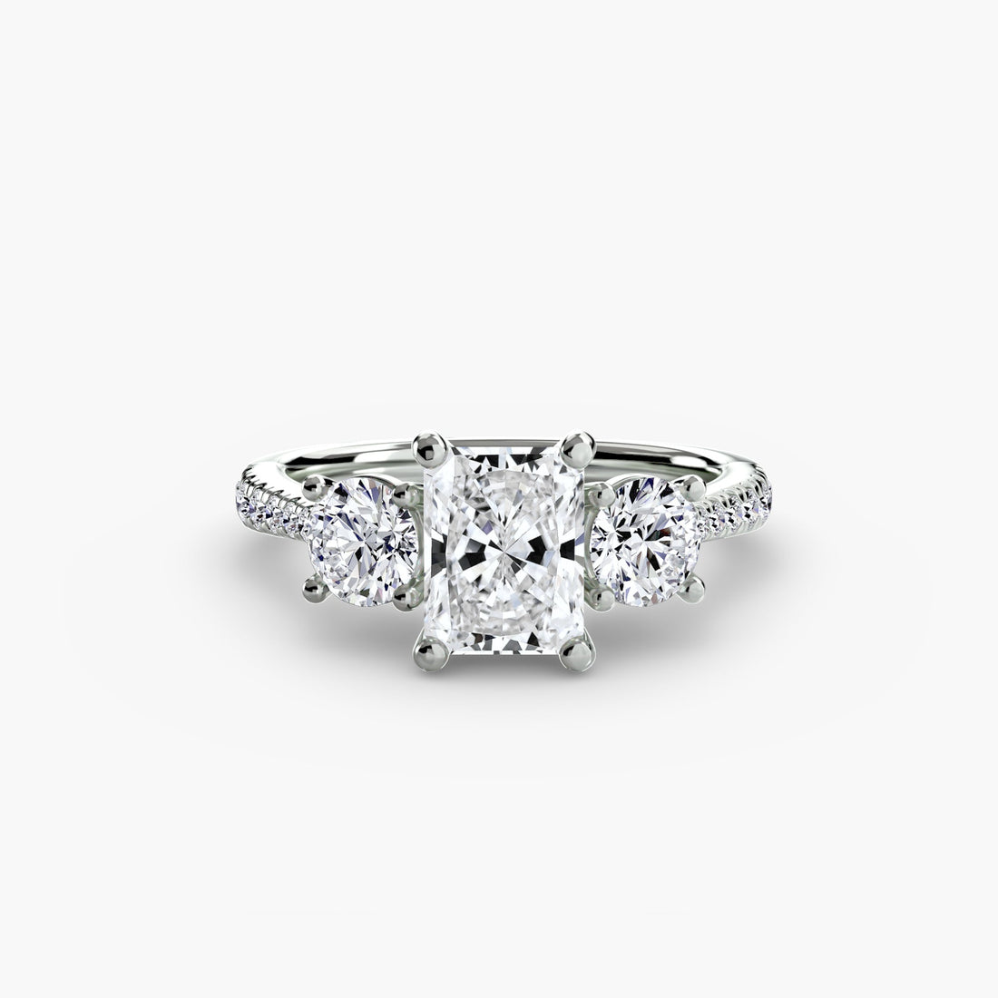 Three-Stone with Pavé Band ALZA