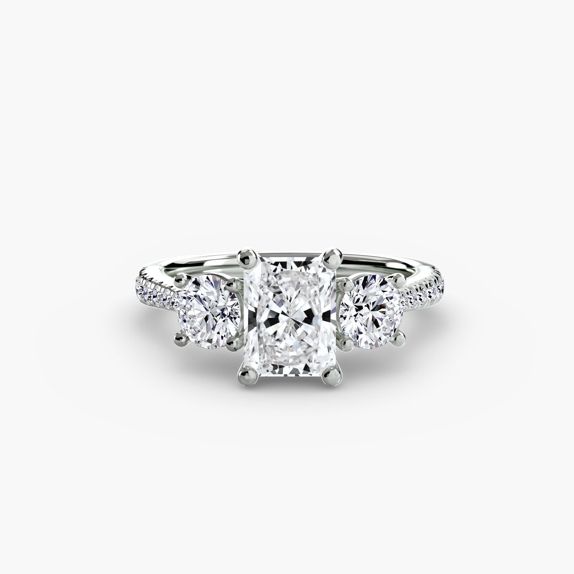 Three-Stone with Pavé Band ALZA