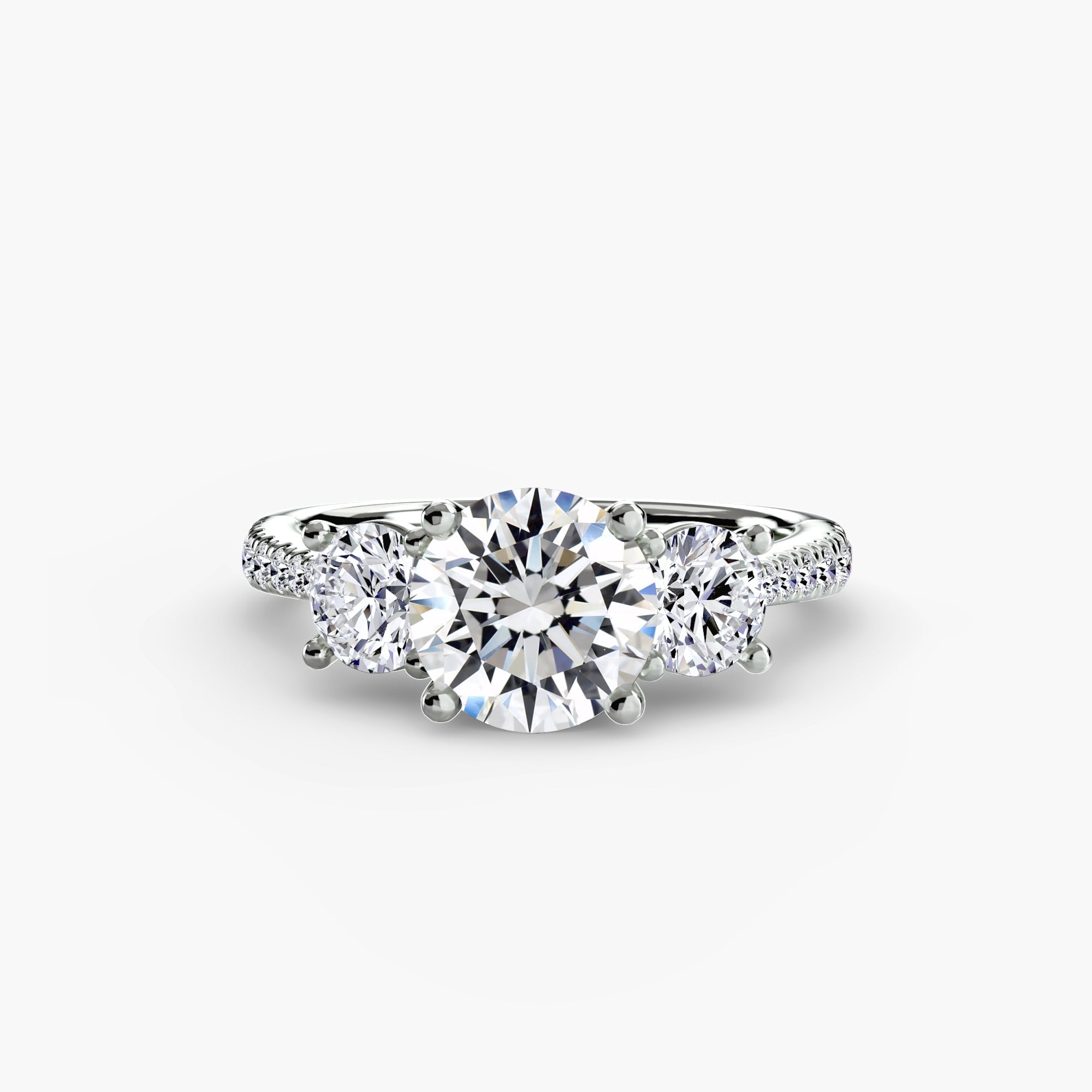 Three-Stone with Pavé Band ALZA
