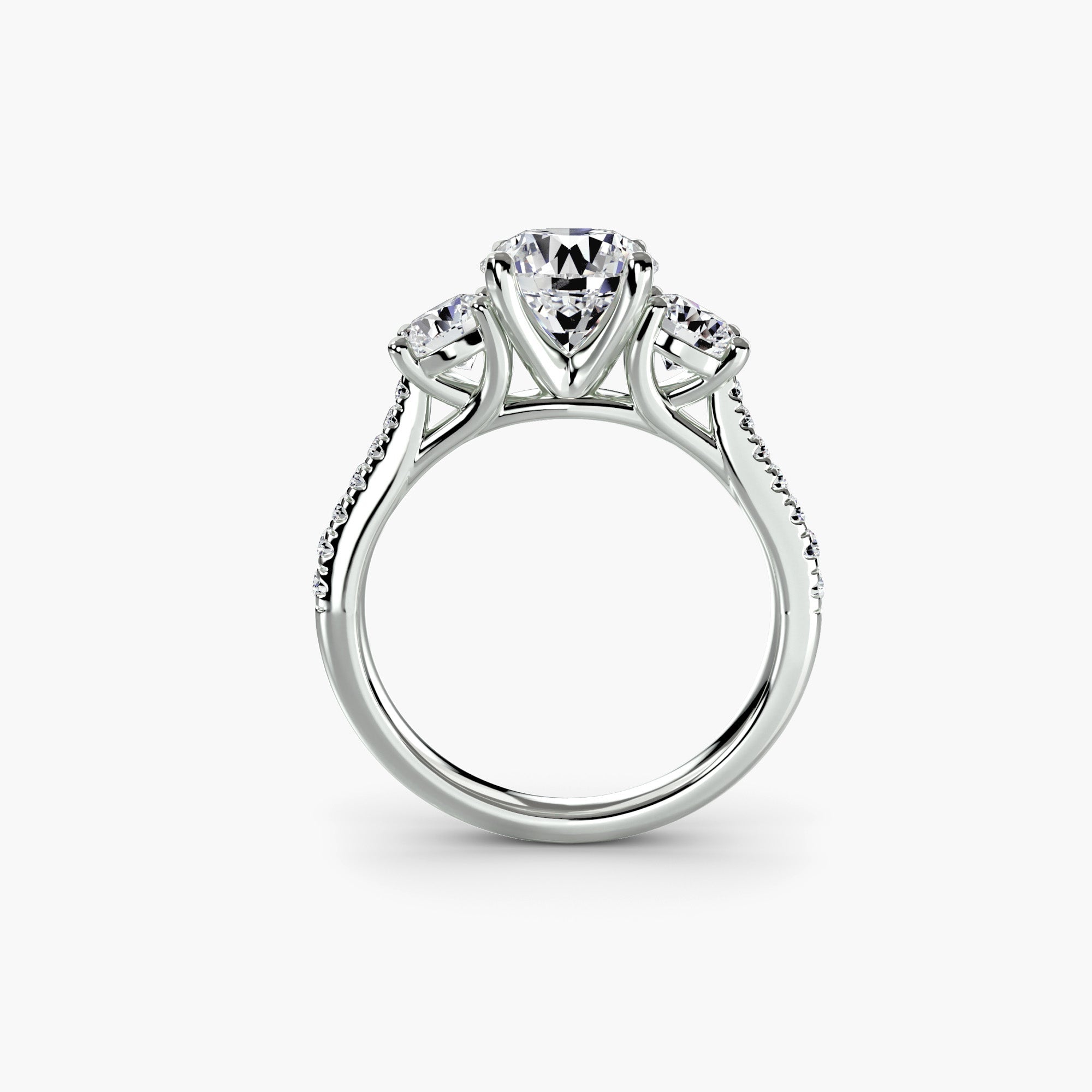 Three-Stone with Pavé Band ALZA