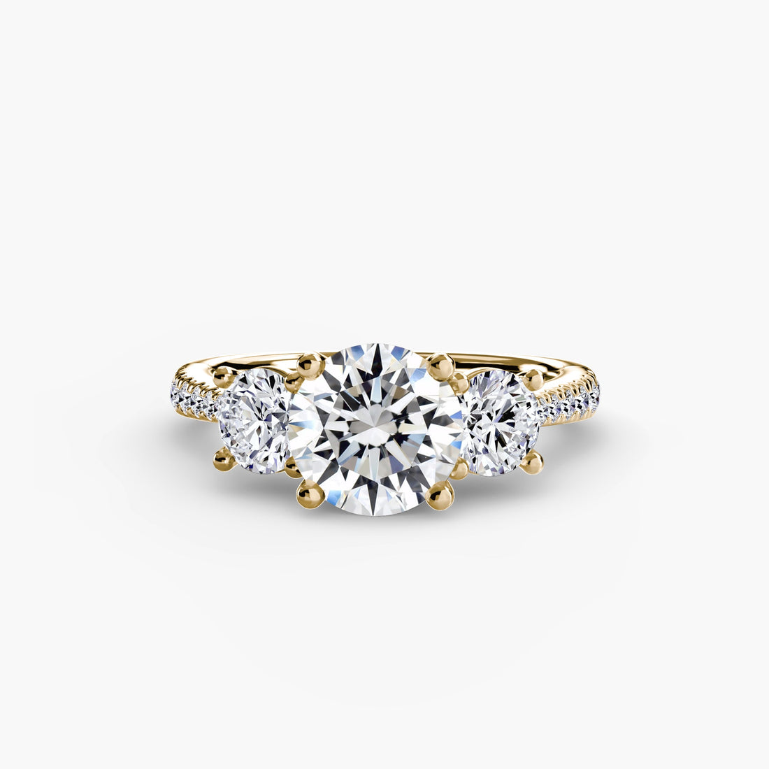 Three-Stone with Pavé Band ALZA