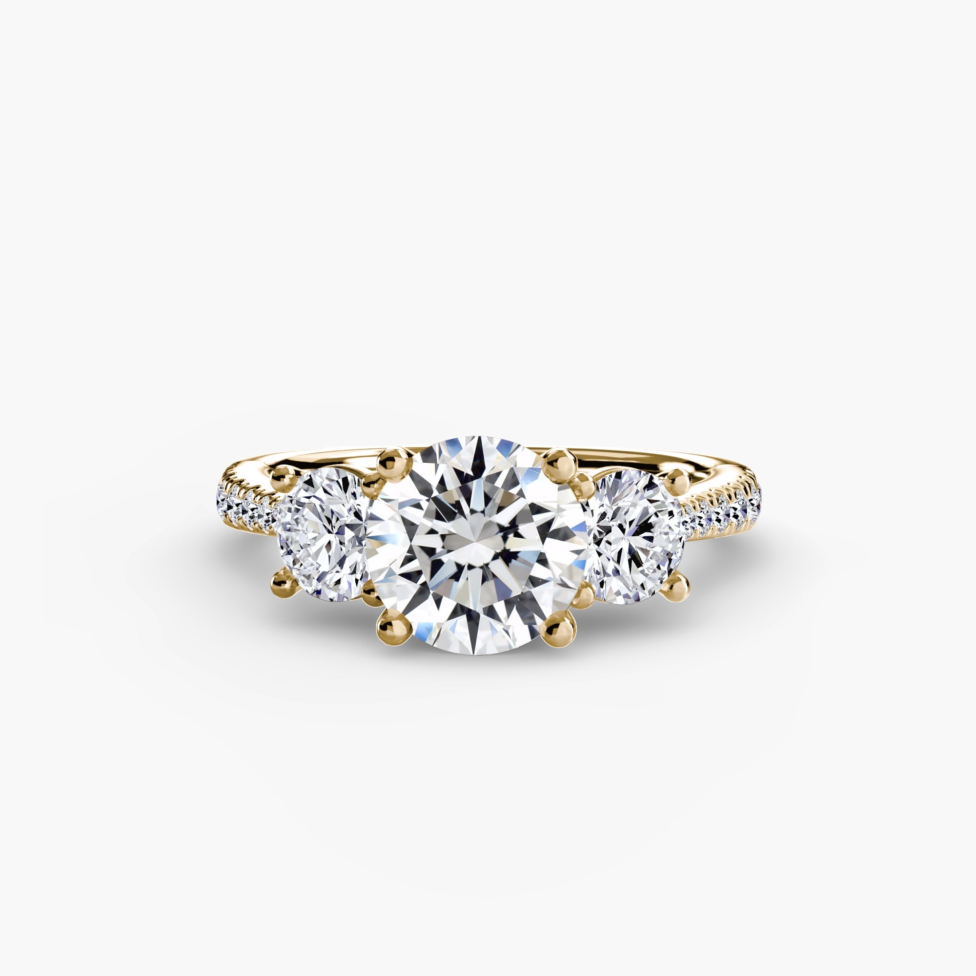 Three-Stone with Pavé Band ALZA