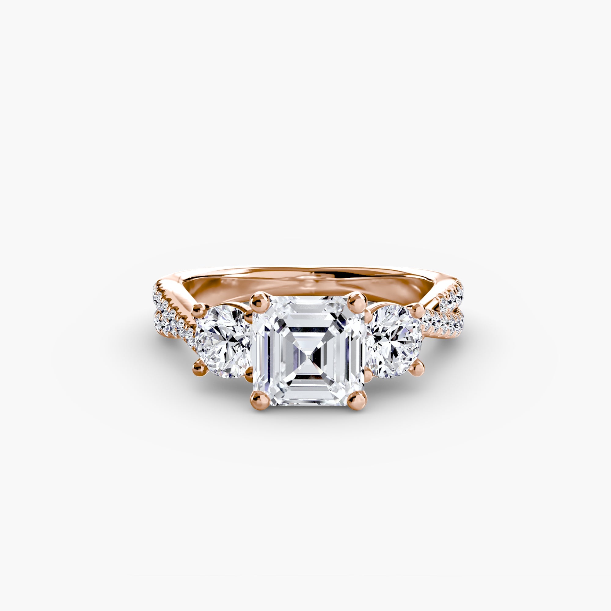 Three-Stone with Pavé Band 2 ALZA