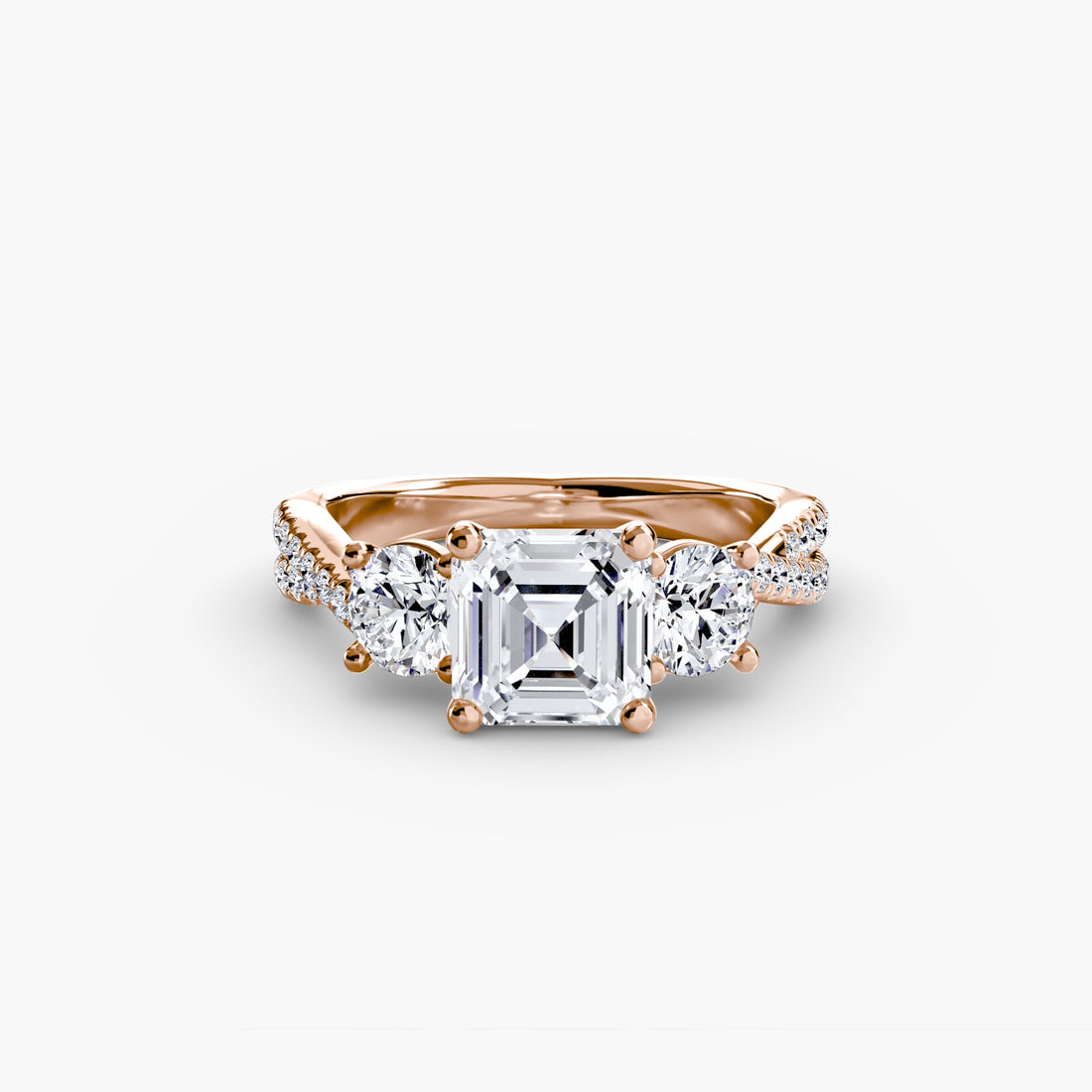 Three-Stone with Pavé Band 2 ALZA