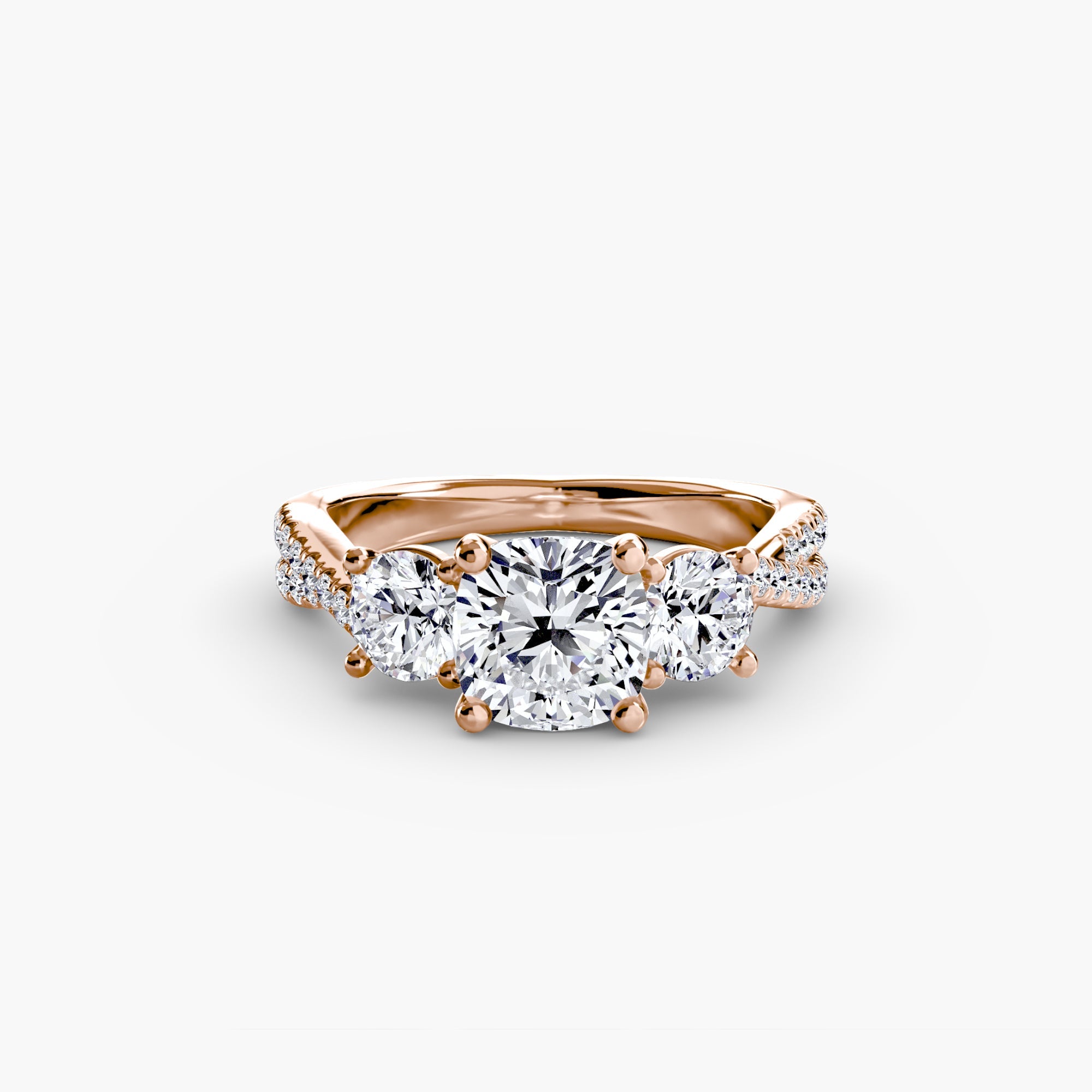 Three-Stone with Pavé Band 2 ALZA