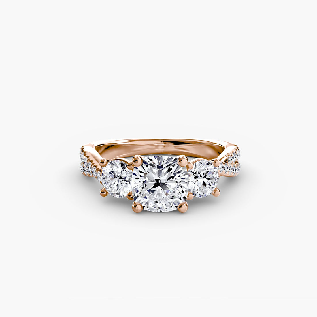 Three-Stone with Pavé Band 2 ALZA