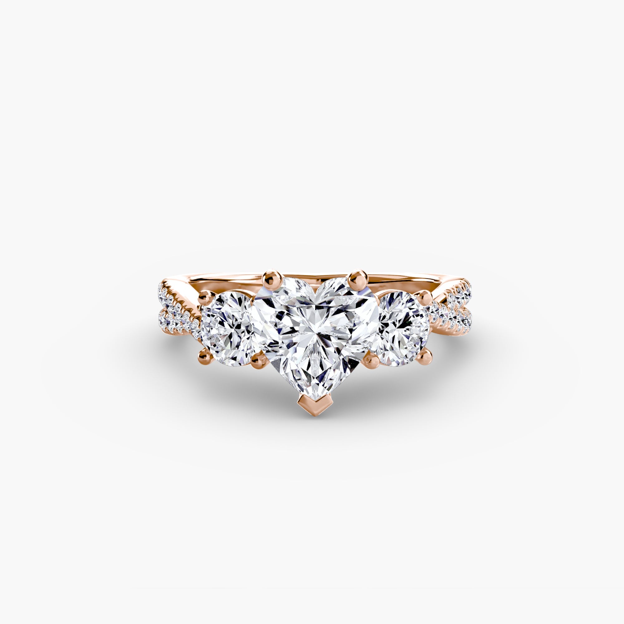 Three-Stone with Pavé Band 2 ALZA