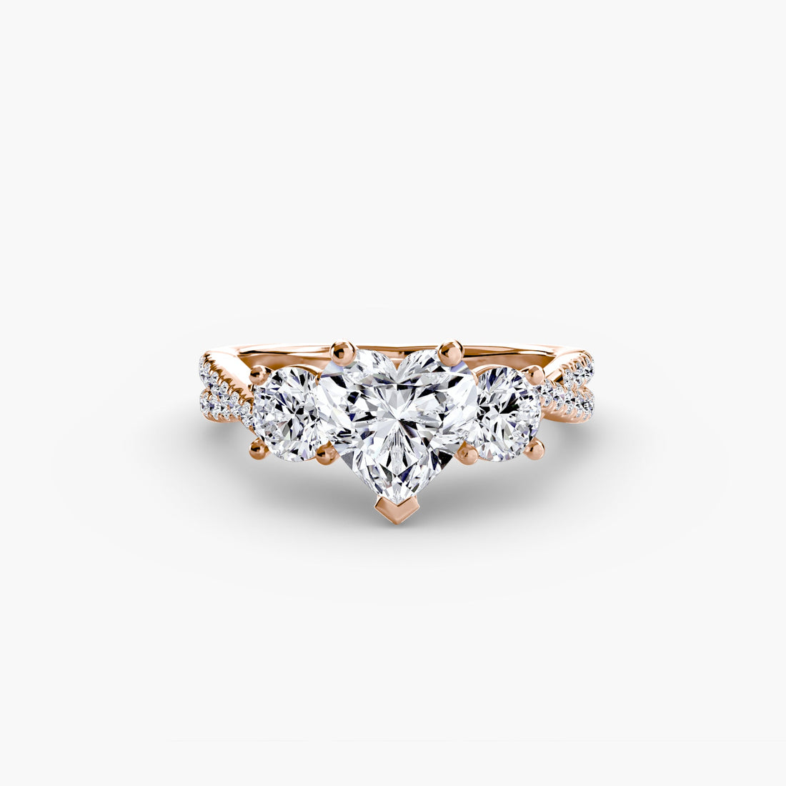 Three-Stone with Pavé Band 2 ALZA