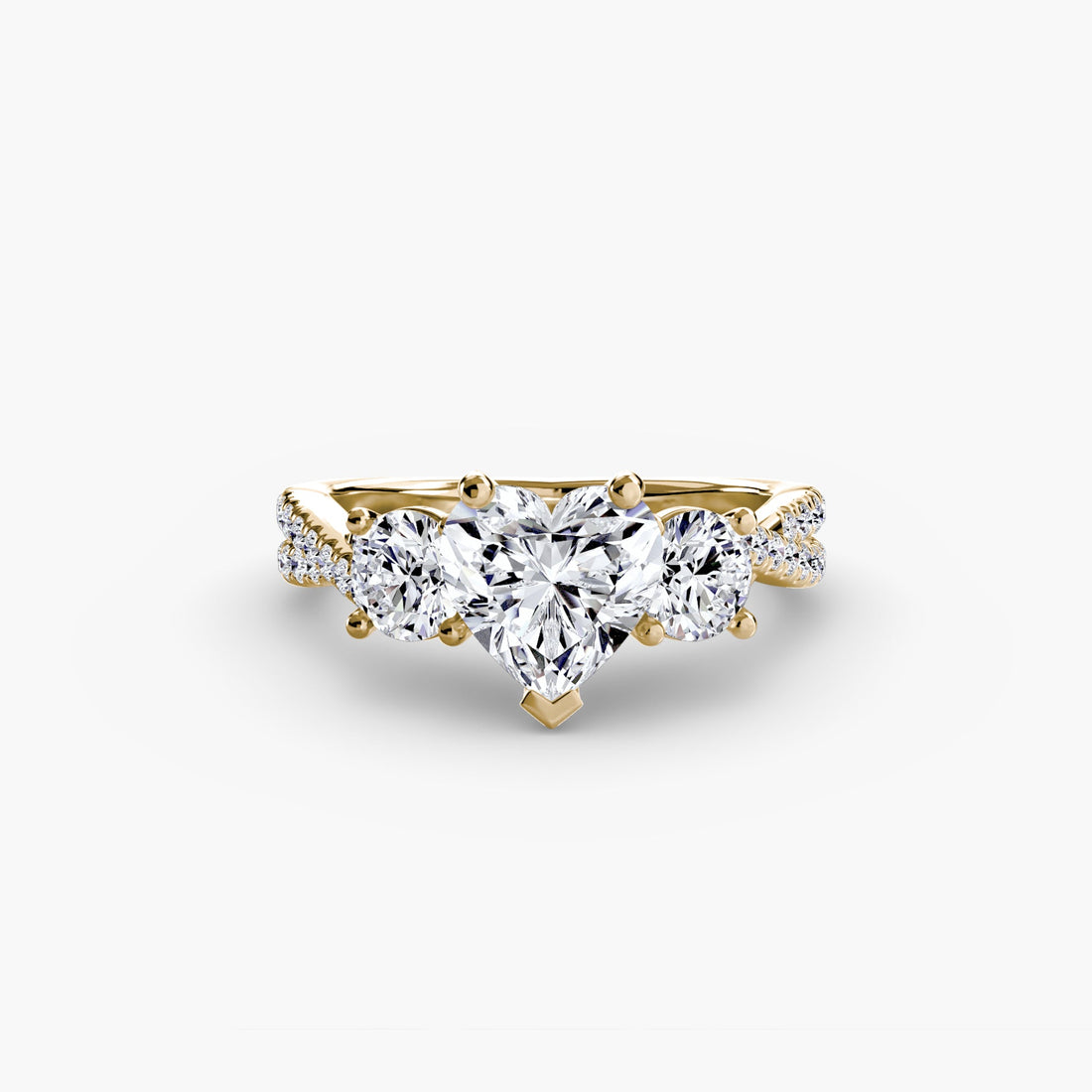 Three-Stone with Pavé Band 2 ALZA