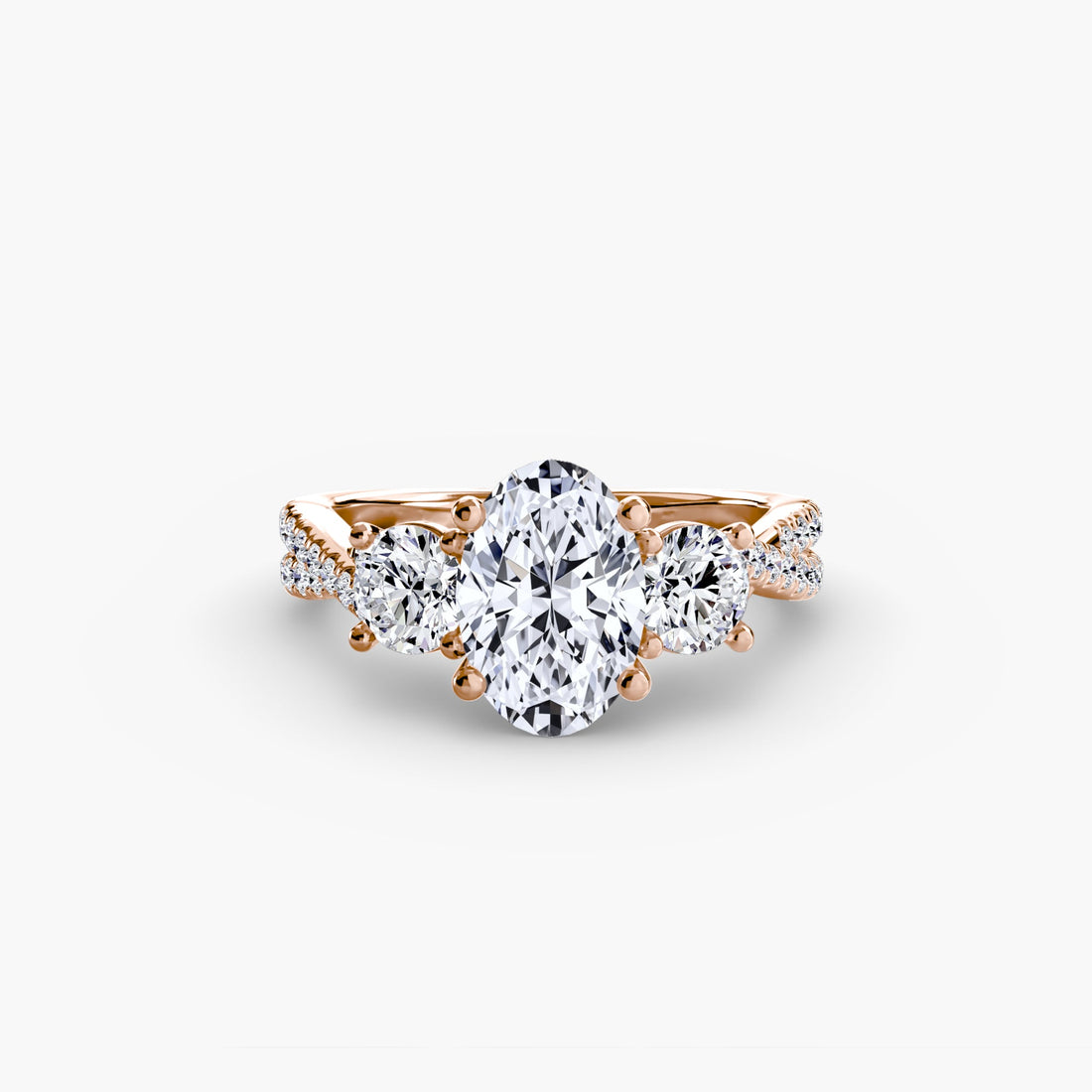 Three-Stone with Pavé Band 2 ALZA