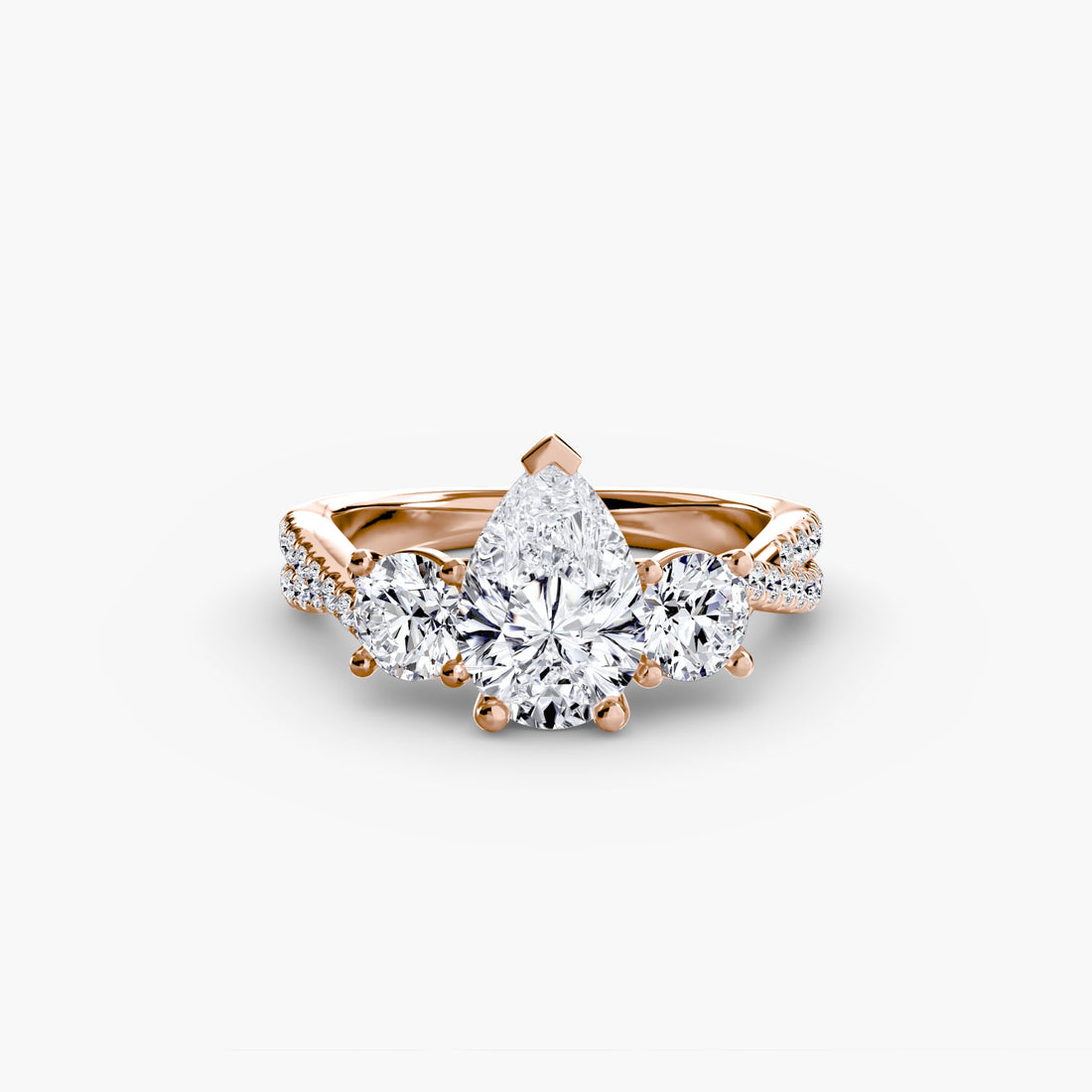 Three-Stone with Pavé Band 2 ALZA