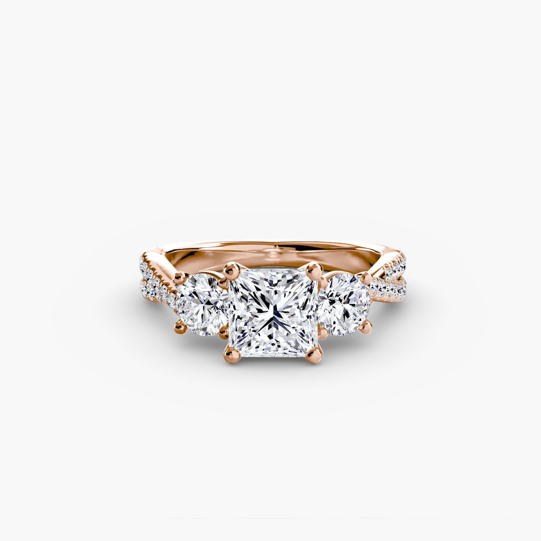 Three-Stone with Pavé Band 2 ALZA