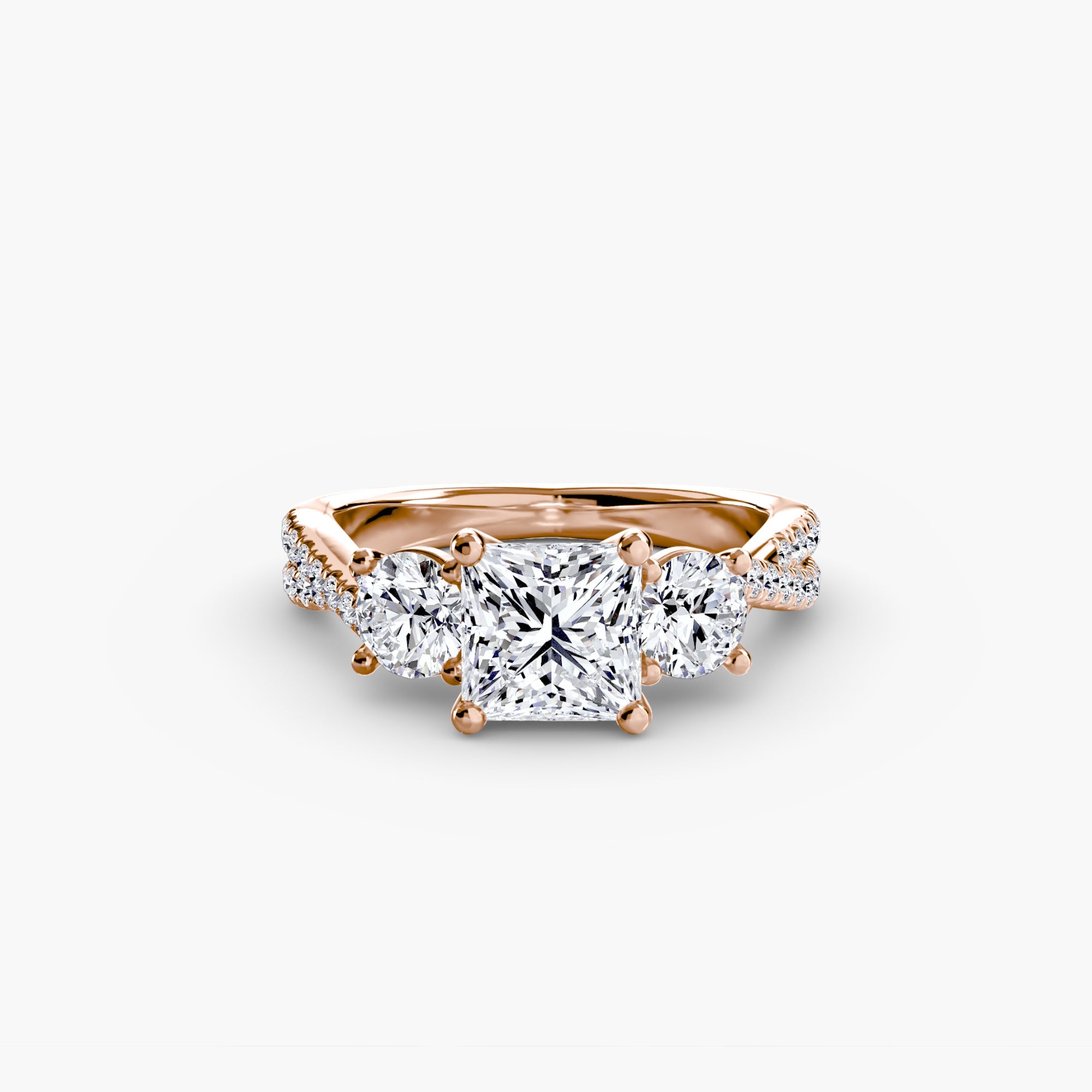 Three-Stone with Pavé Band 2 ALZA