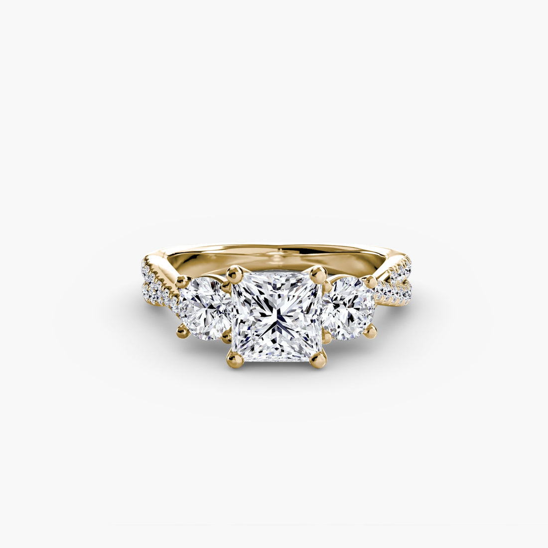 Three-Stone with Pavé Band 2 ALZA