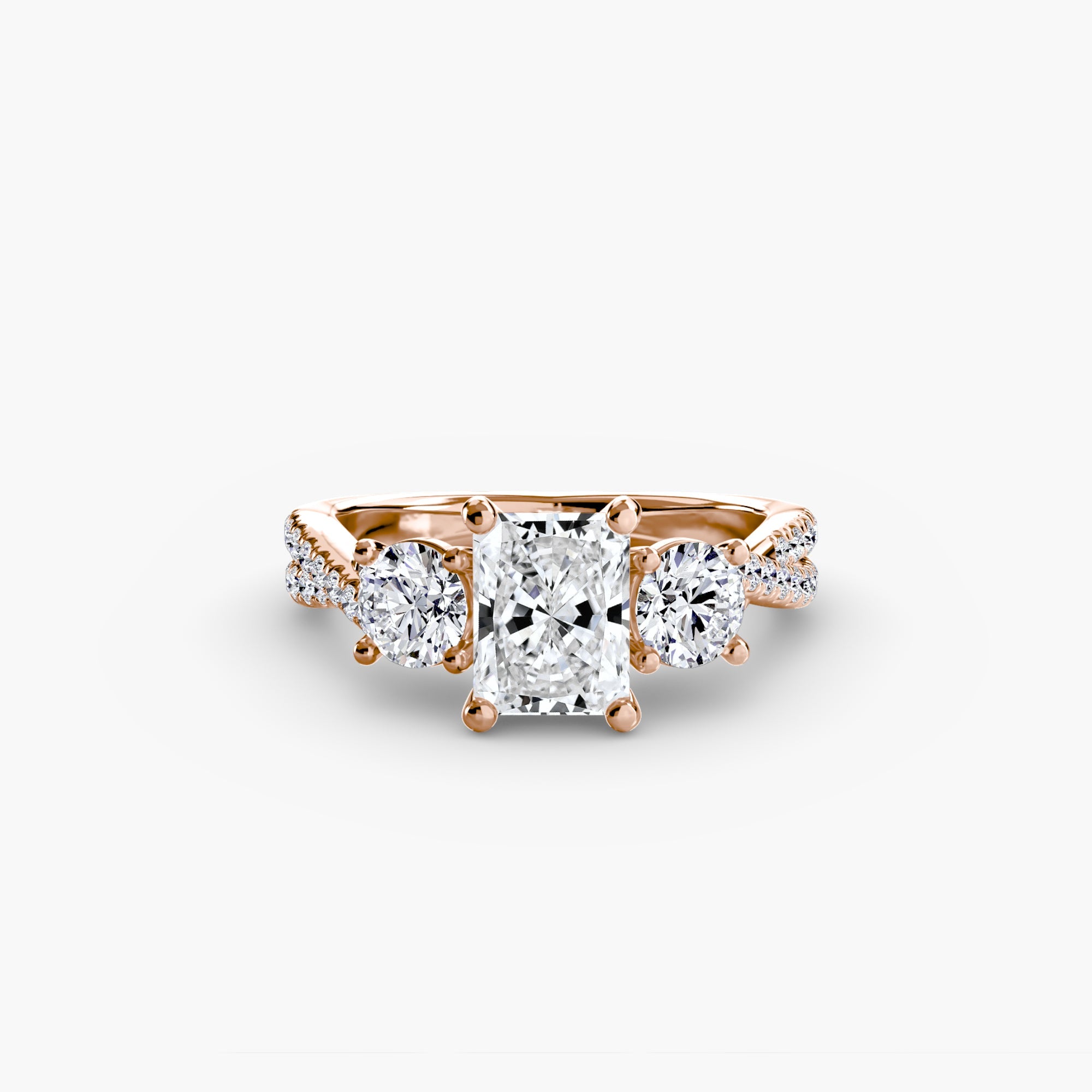 Three-Stone with Pavé Band 2 ALZA