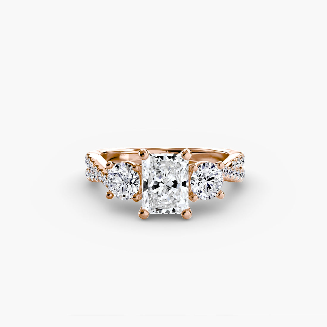 Three-Stone with Pavé Band 2 ALZA