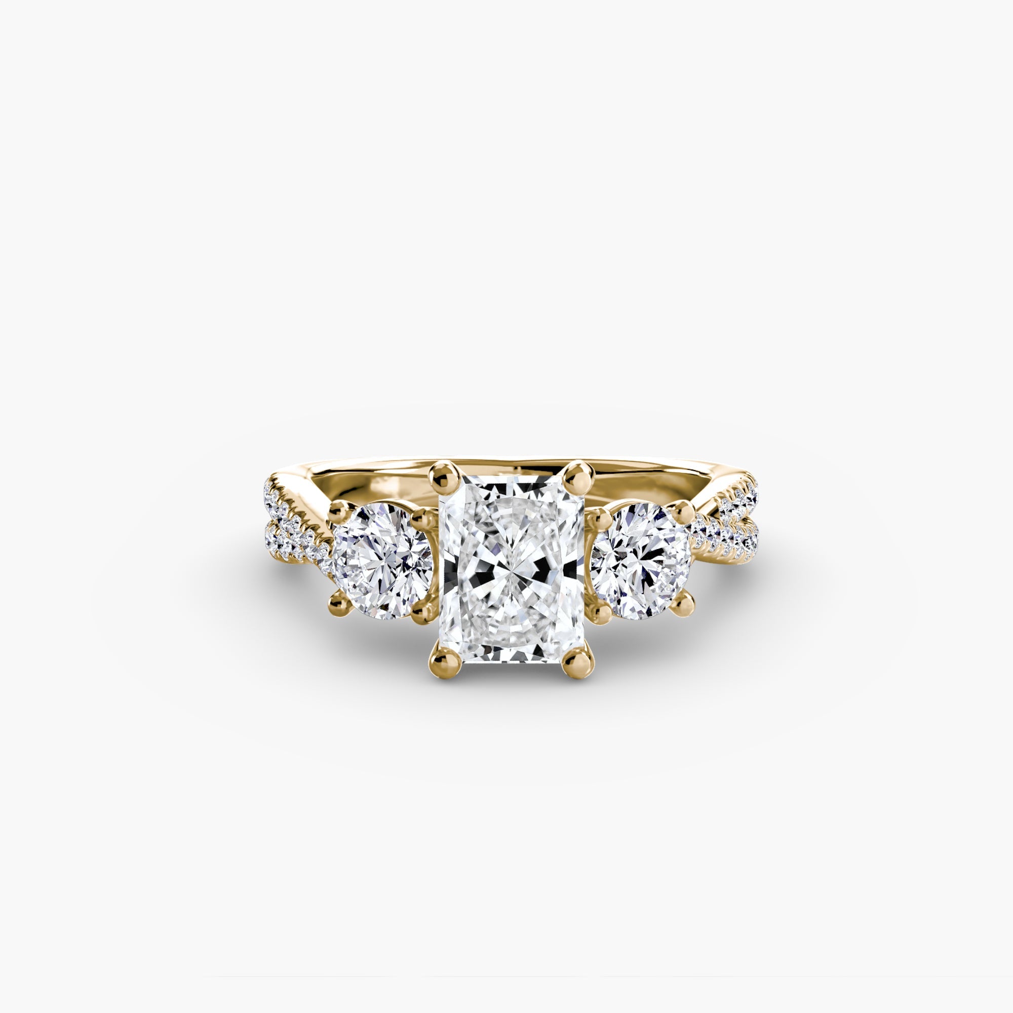 Three-Stone with Pavé Band 2 ALZA