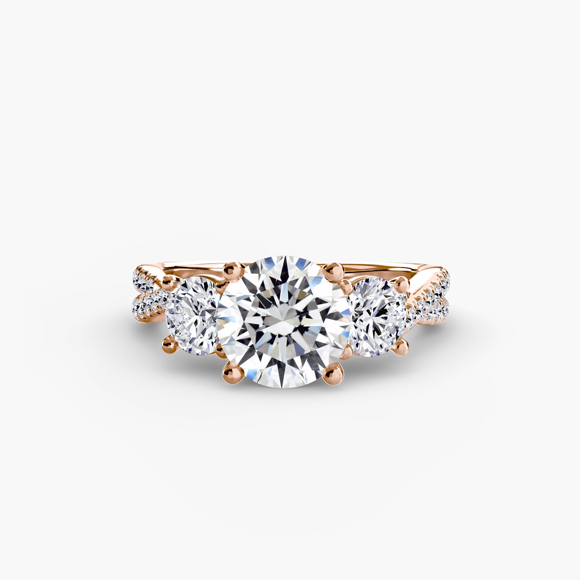 Three-Stone with Pavé Band 2 ALZA