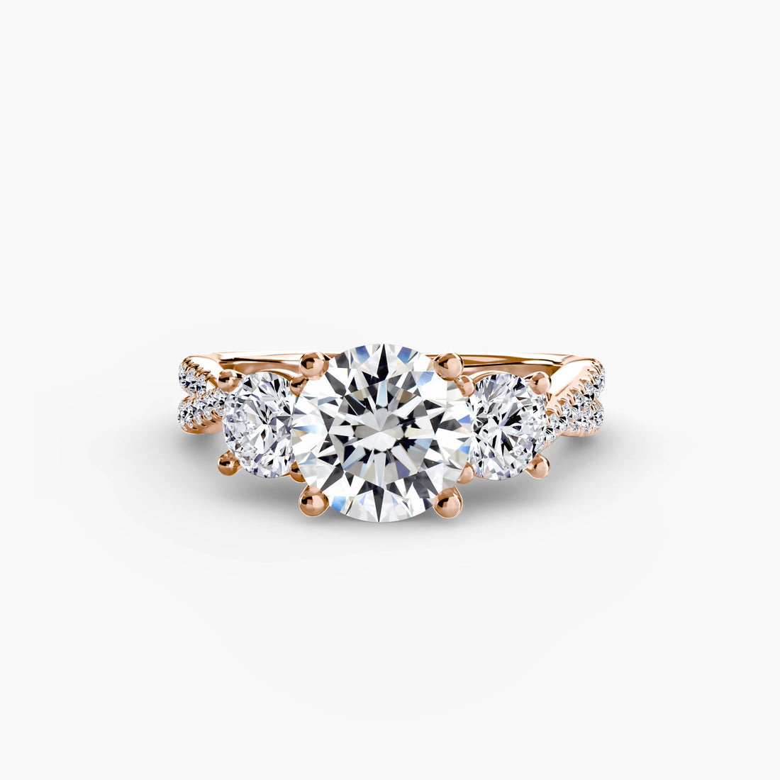 Three-Stone with Pavé Band 2 ALZA