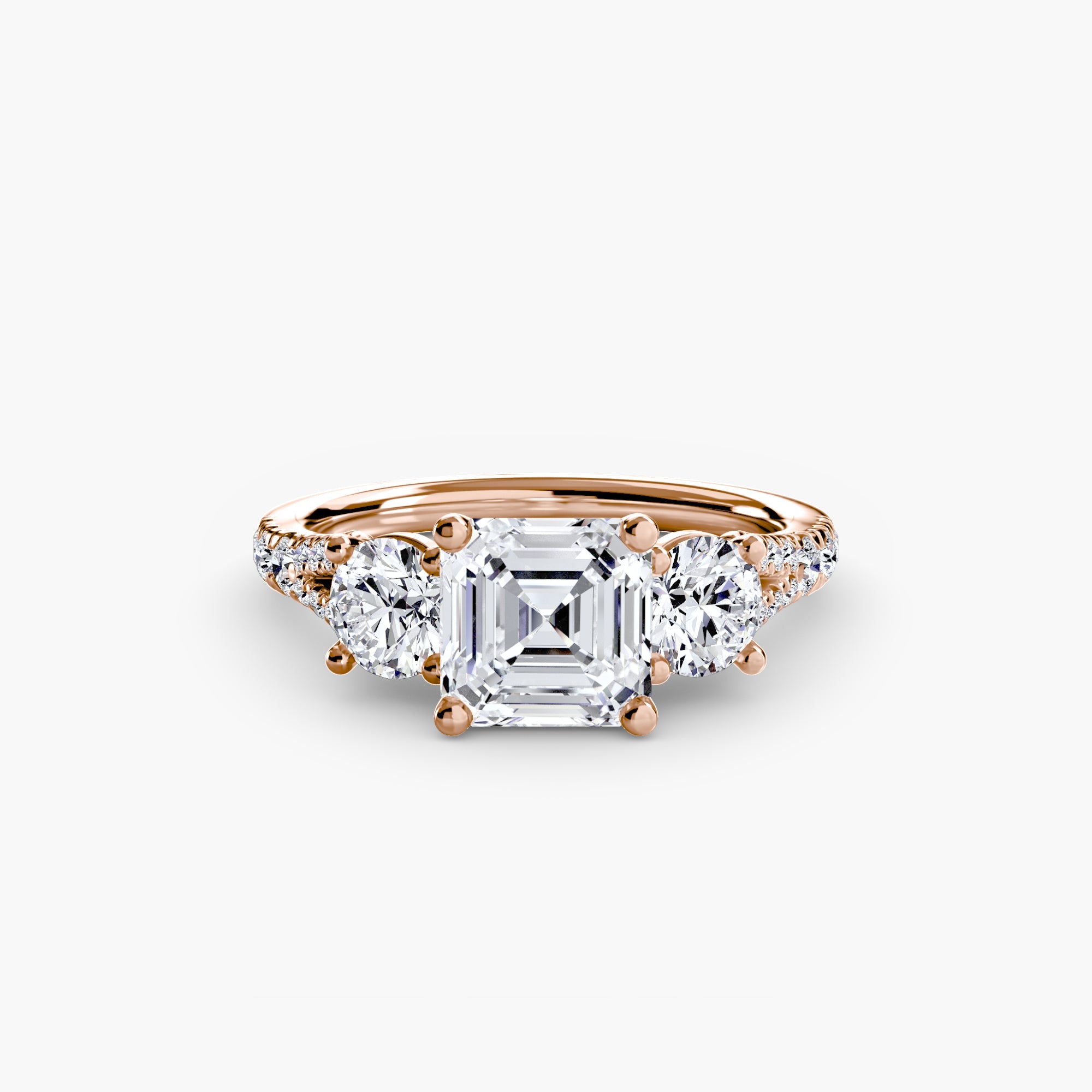 Three-Stone with Pavé Band 3 ALZA